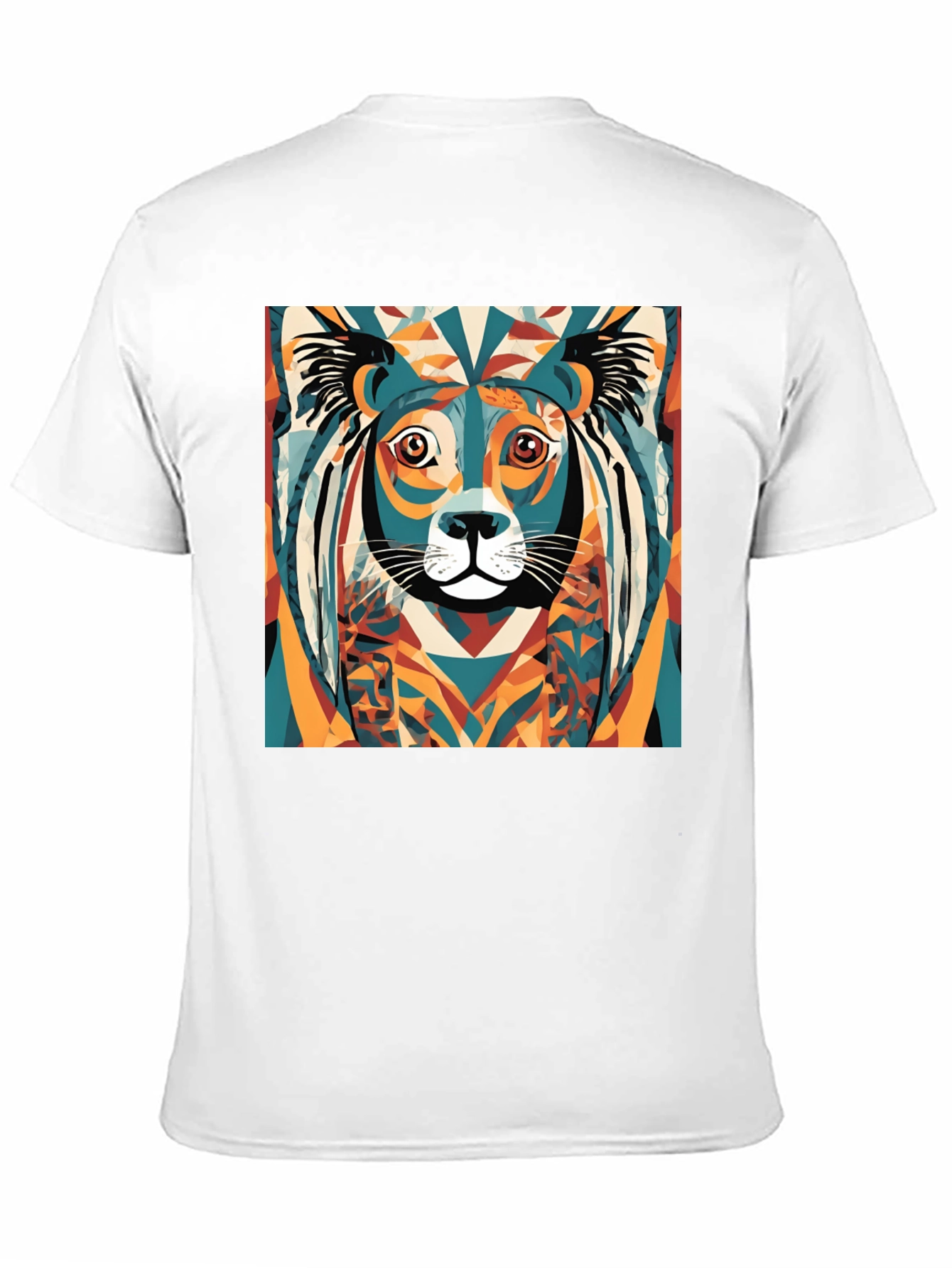 Abstract Lion Graphic Tee - Modern Art Shirt