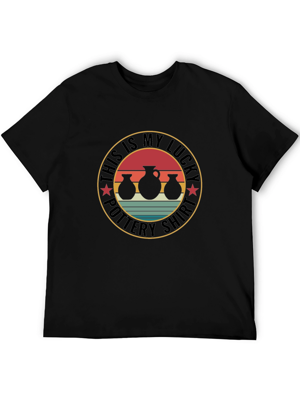Lucky Pottery Shirt - Black Graphic Tee