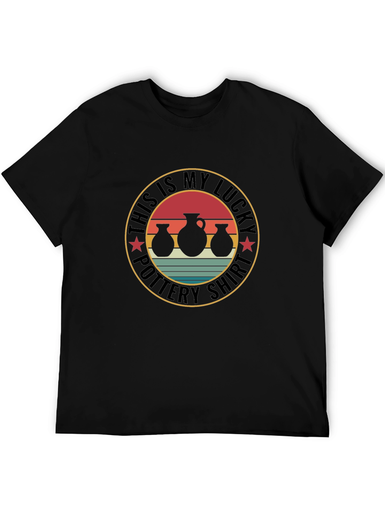 Lucky Pottery Shirt - Black Graphic Tee