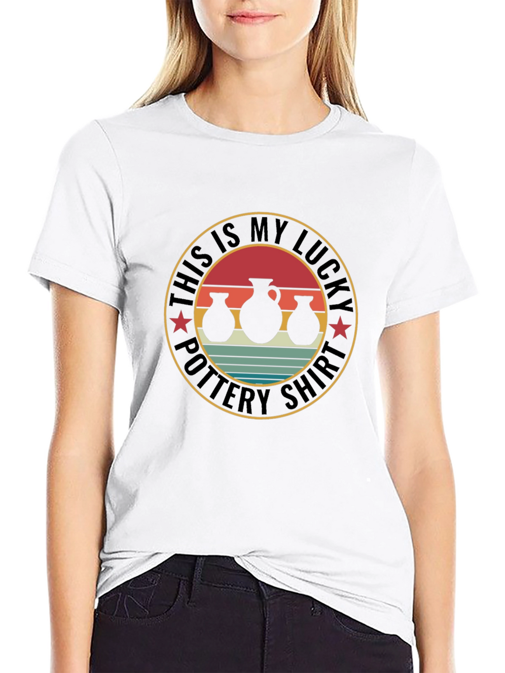 Lucky Pottery Shirt - Black Graphic Tee