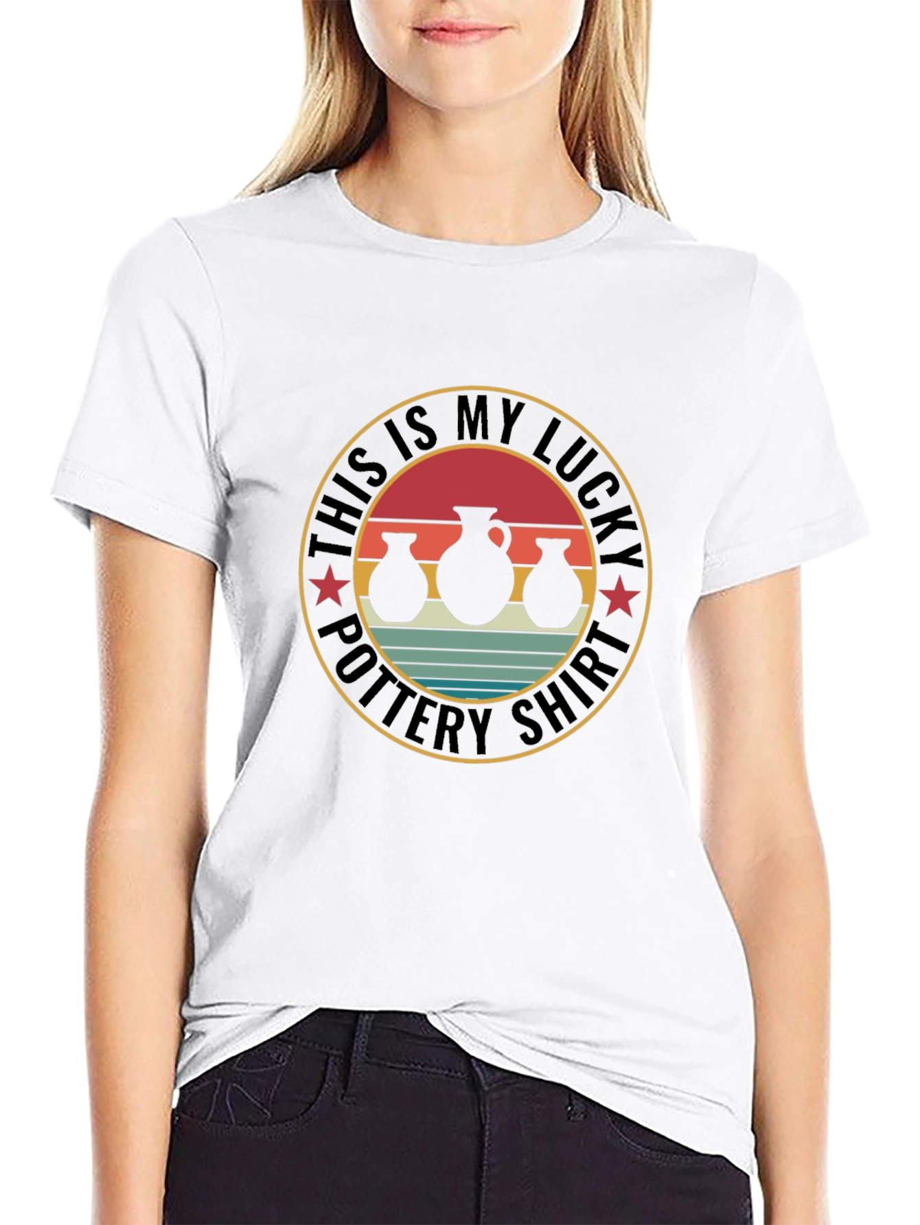 Lucky Pottery Shirt - Black Graphic Tee