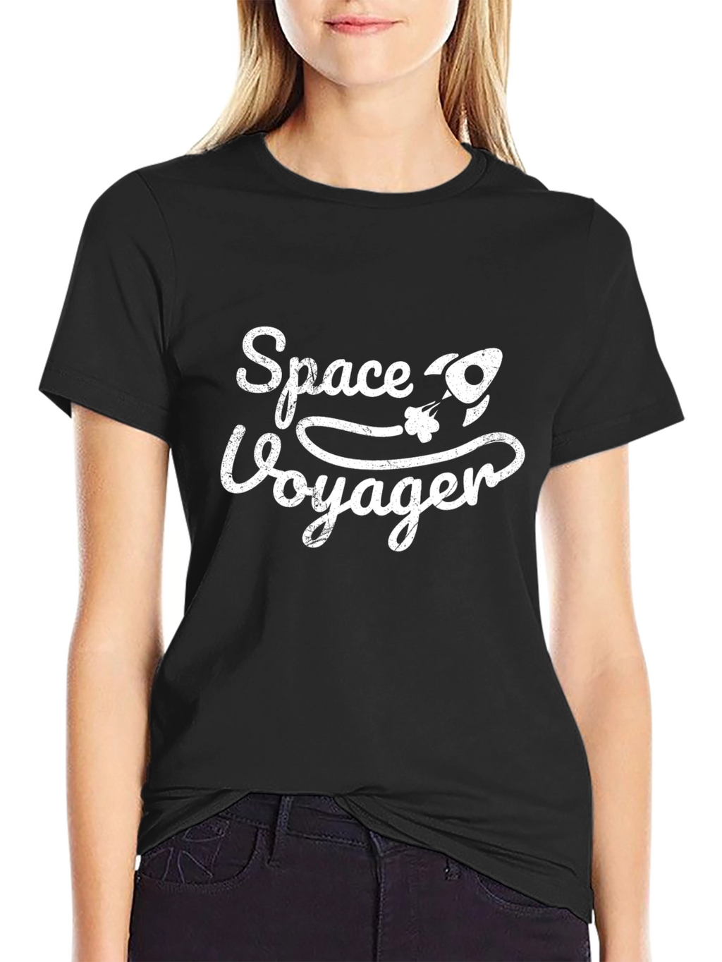 Space Voyager Graphic Tee - Black