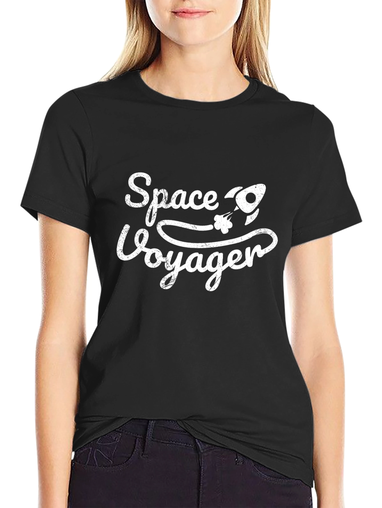 Space Voyager Graphic Tee - Black