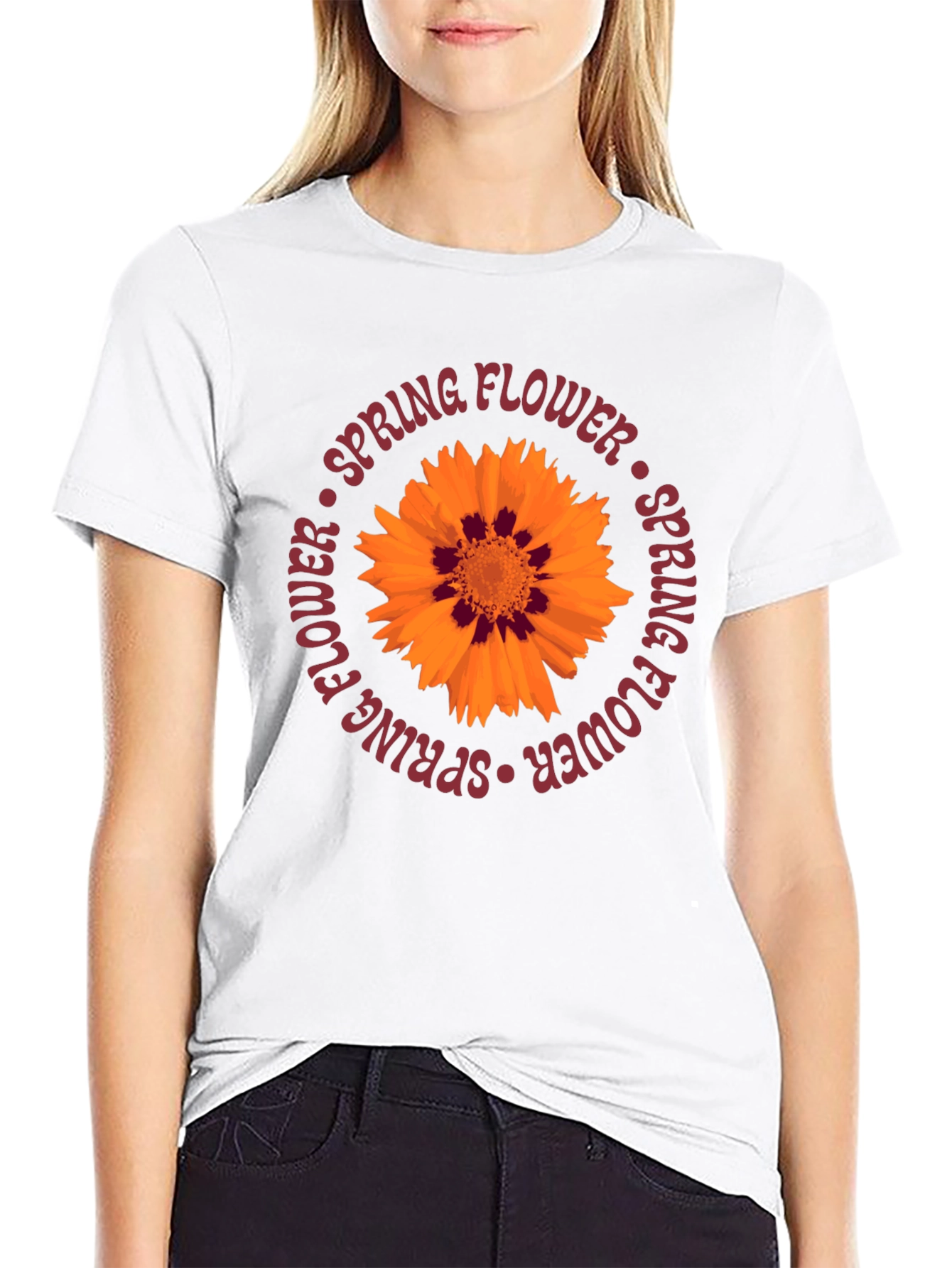Spring Flower Graphic Tee - Casual Comfort