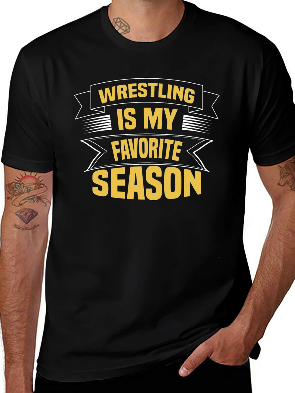 Wrestling Season T-Shirt - Black