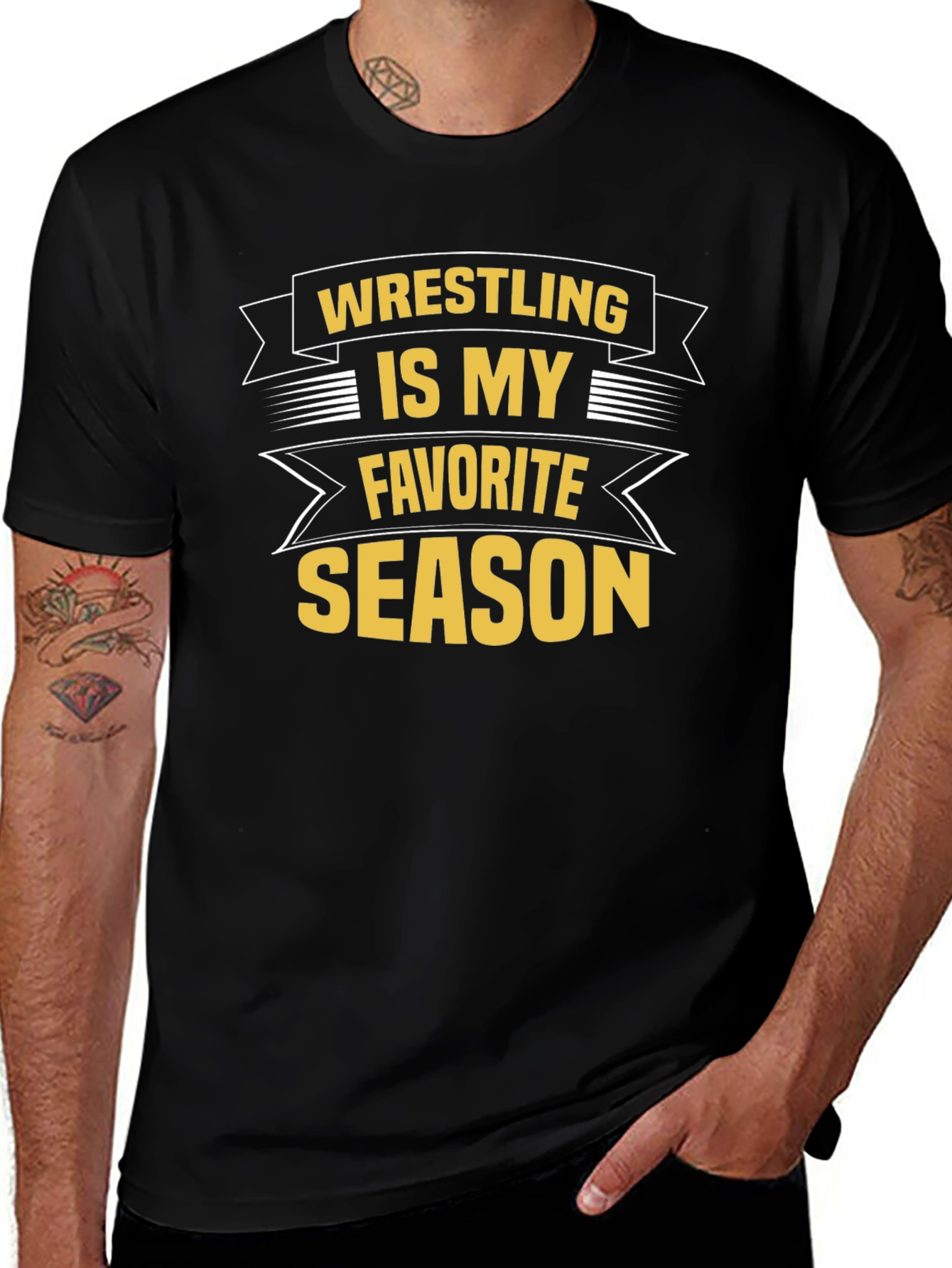 Wrestling Season T-Shirt - Black