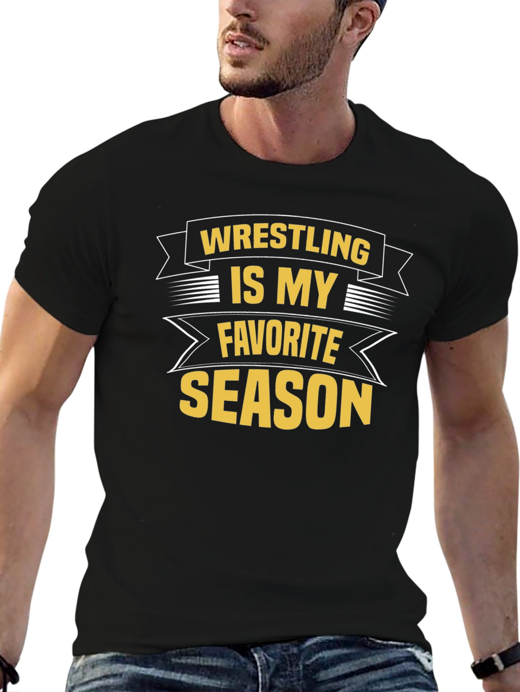 Wrestling Season T-Shirt - Black