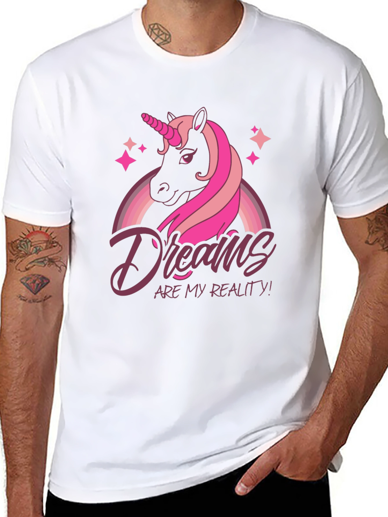 Dreams Are My Reality Unicorn Graphic T-Shirt