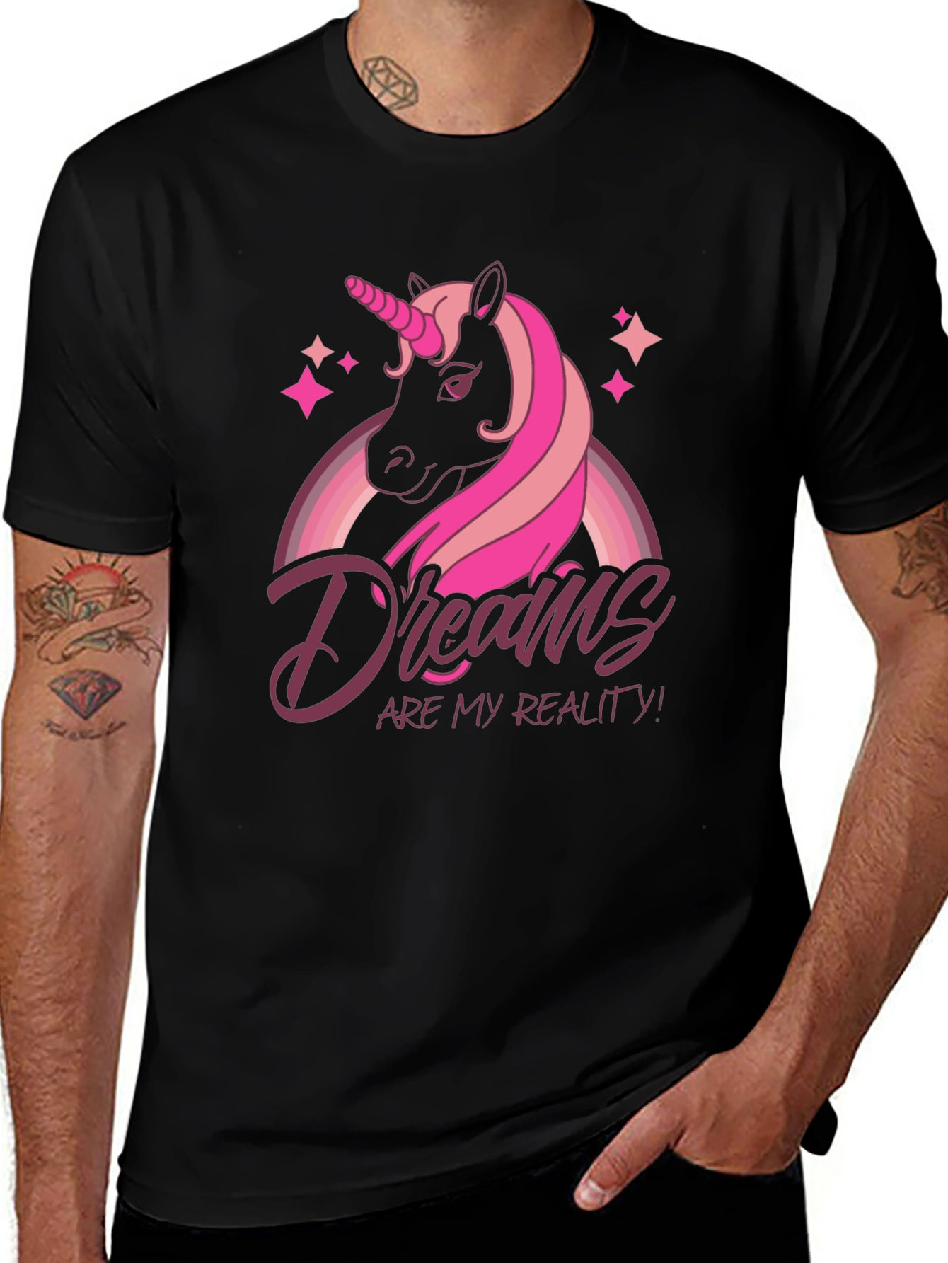 Dreams Are My Reality Unicorn Graphic T-Shirt