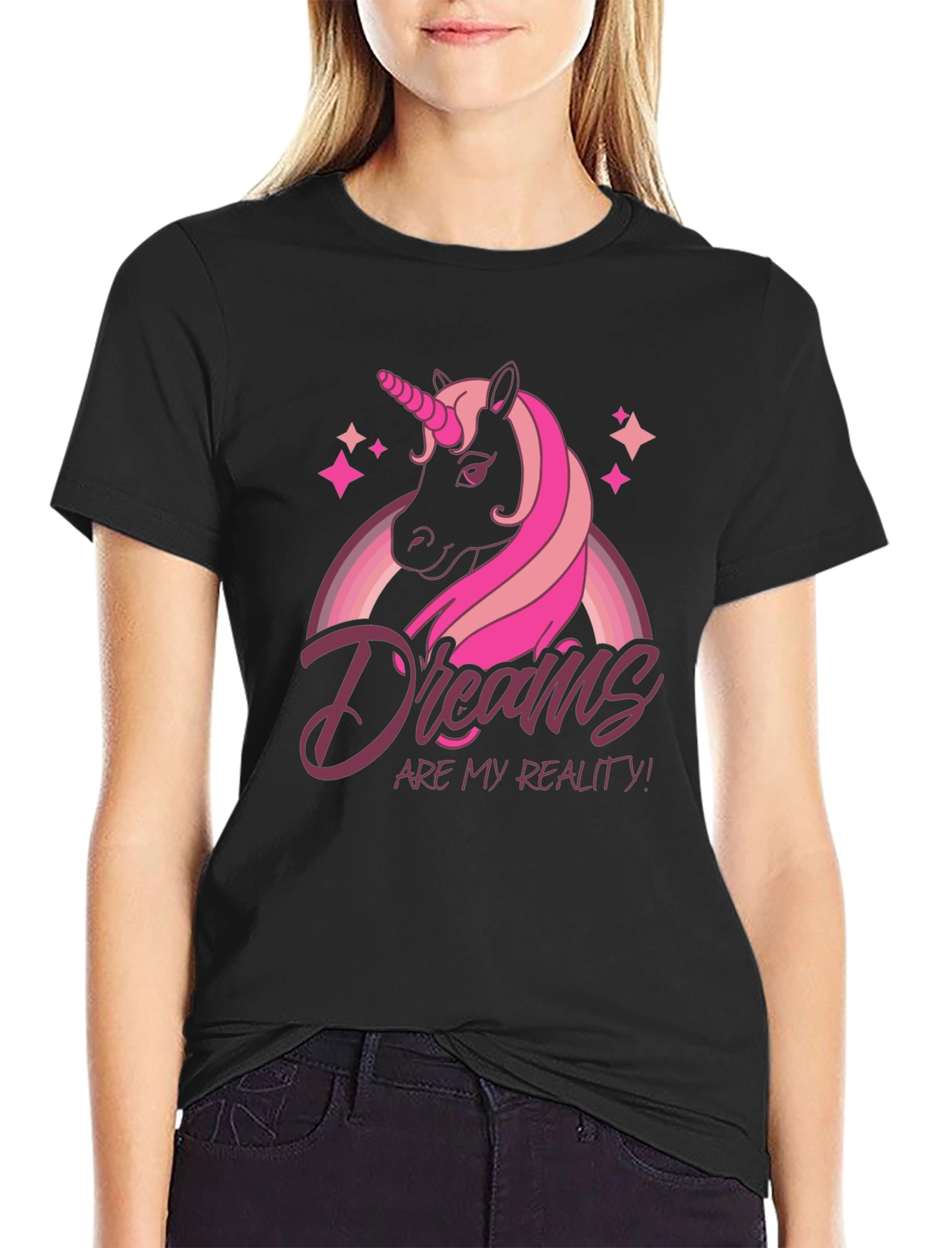 Dreams Are My Reality Unicorn Graphic T-Shirt