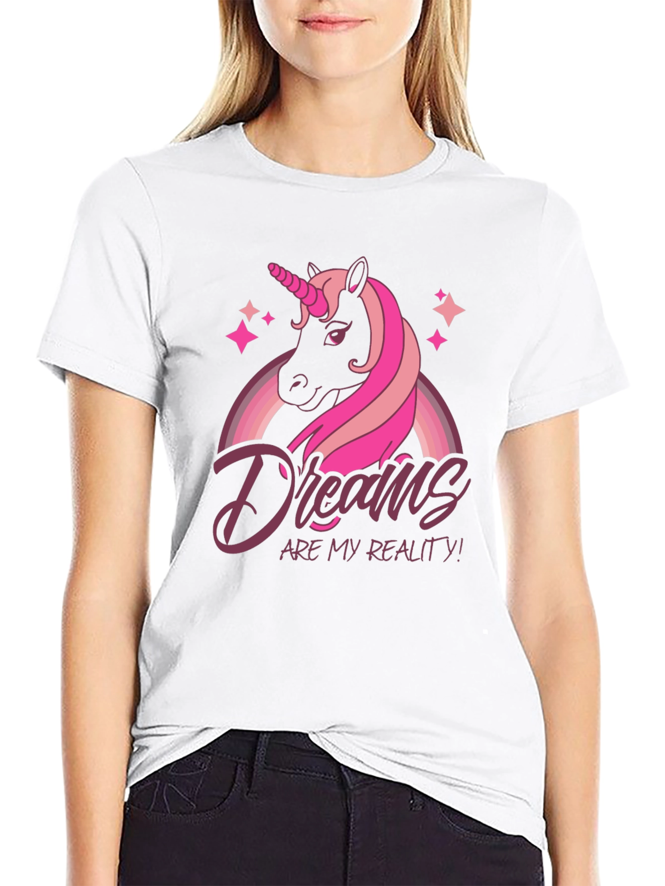 Dreams Are My Reality Unicorn Graphic T-Shirt