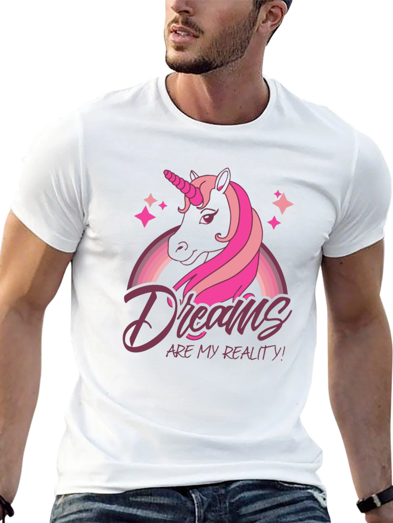 Dreams Are My Reality Unicorn Graphic T-Shirt