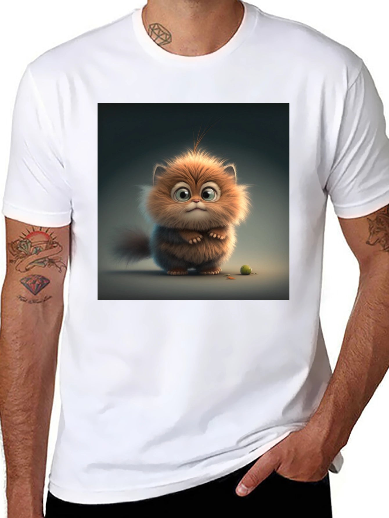 Cute Cartoon Creature Graphic Tee - Soft Cotton Blend