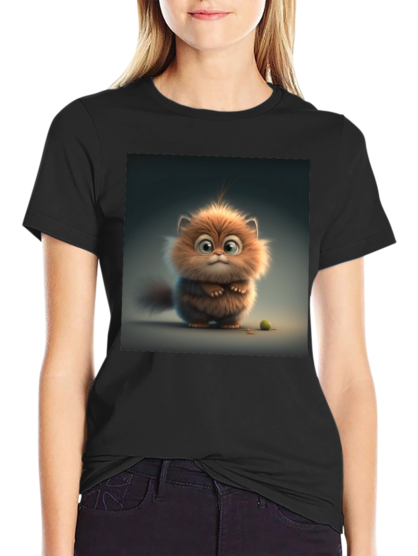 Cute Cartoon Creature Graphic Tee - Soft Cotton Blend