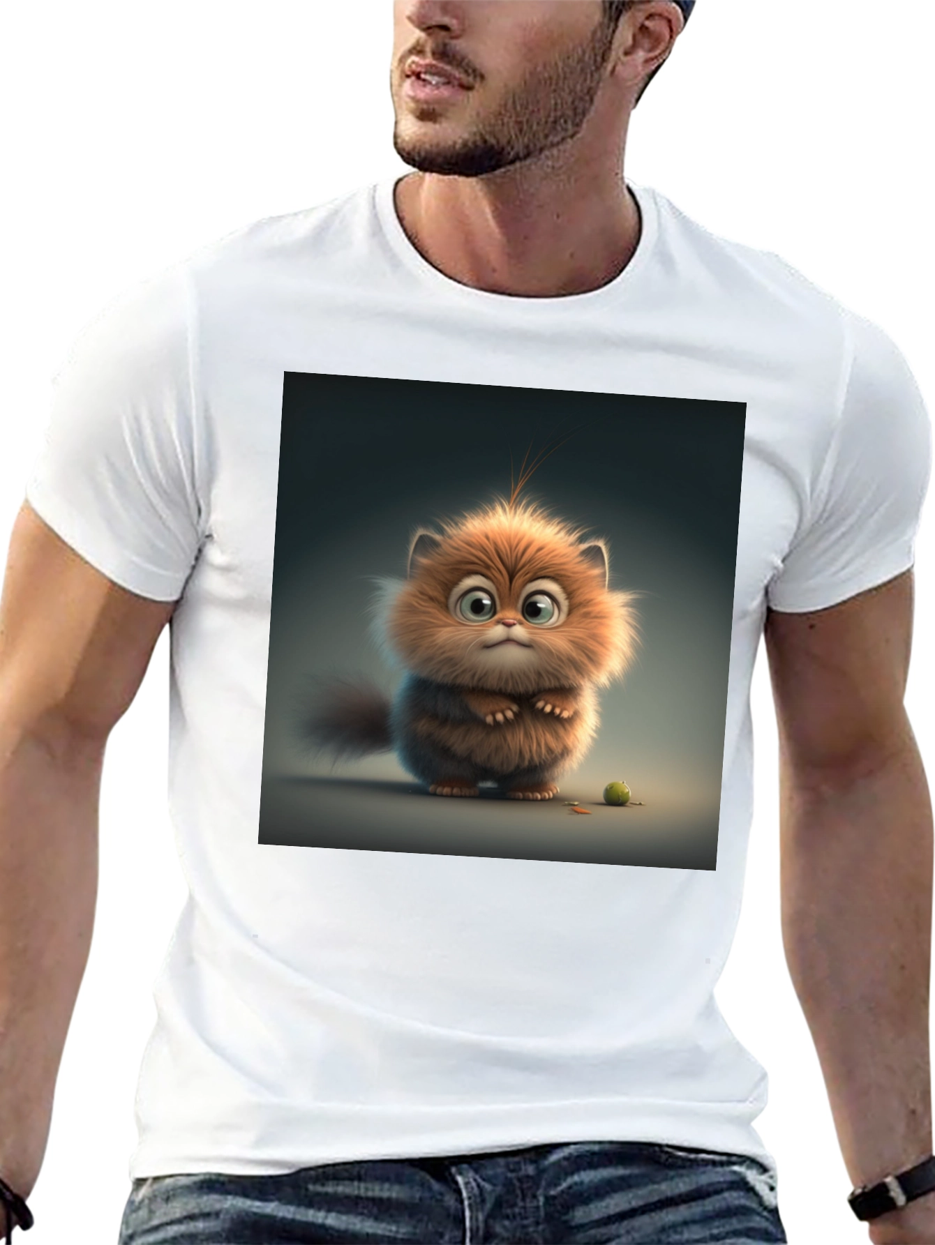 Cute Cartoon Creature Graphic Tee - Soft Cotton Blend