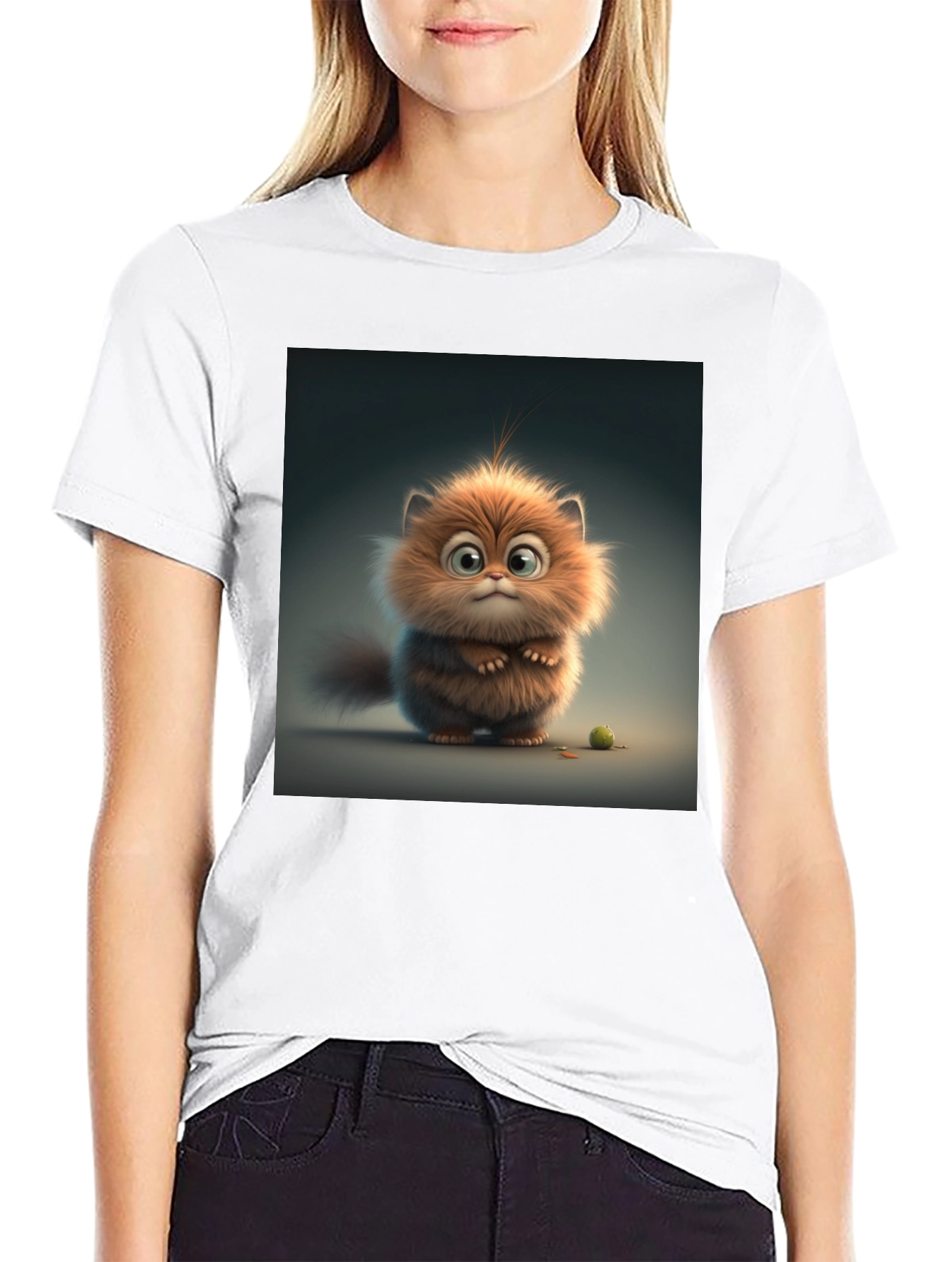 Cute Cartoon Creature Graphic Tee - Soft Cotton Blend