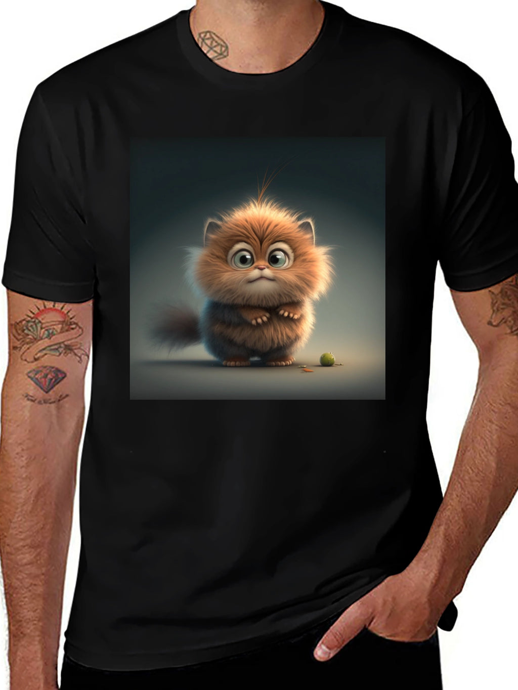 Cute Cartoon Creature Graphic Tee - Soft Cotton Blend