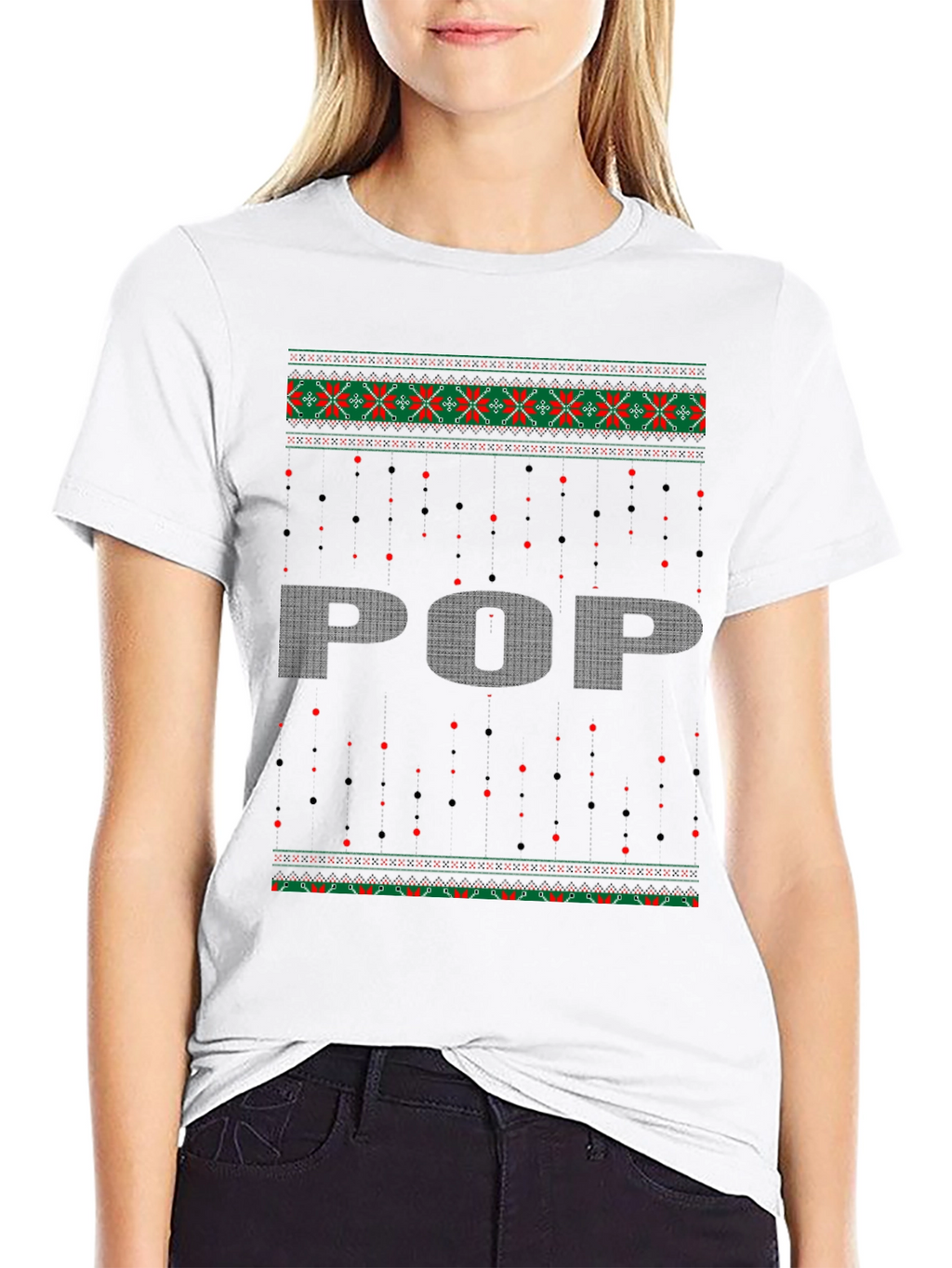 Ugly Christmas Sweater Style POP T-Shirt