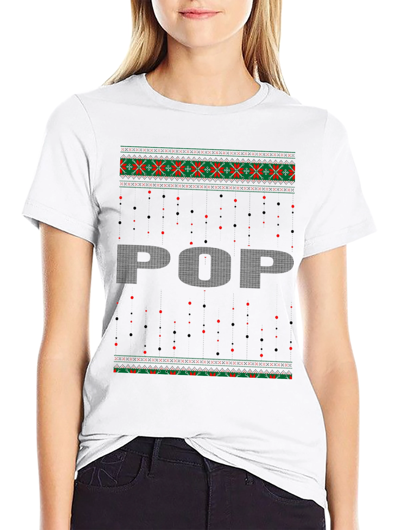 Ugly Christmas Sweater Style POP T-Shirt