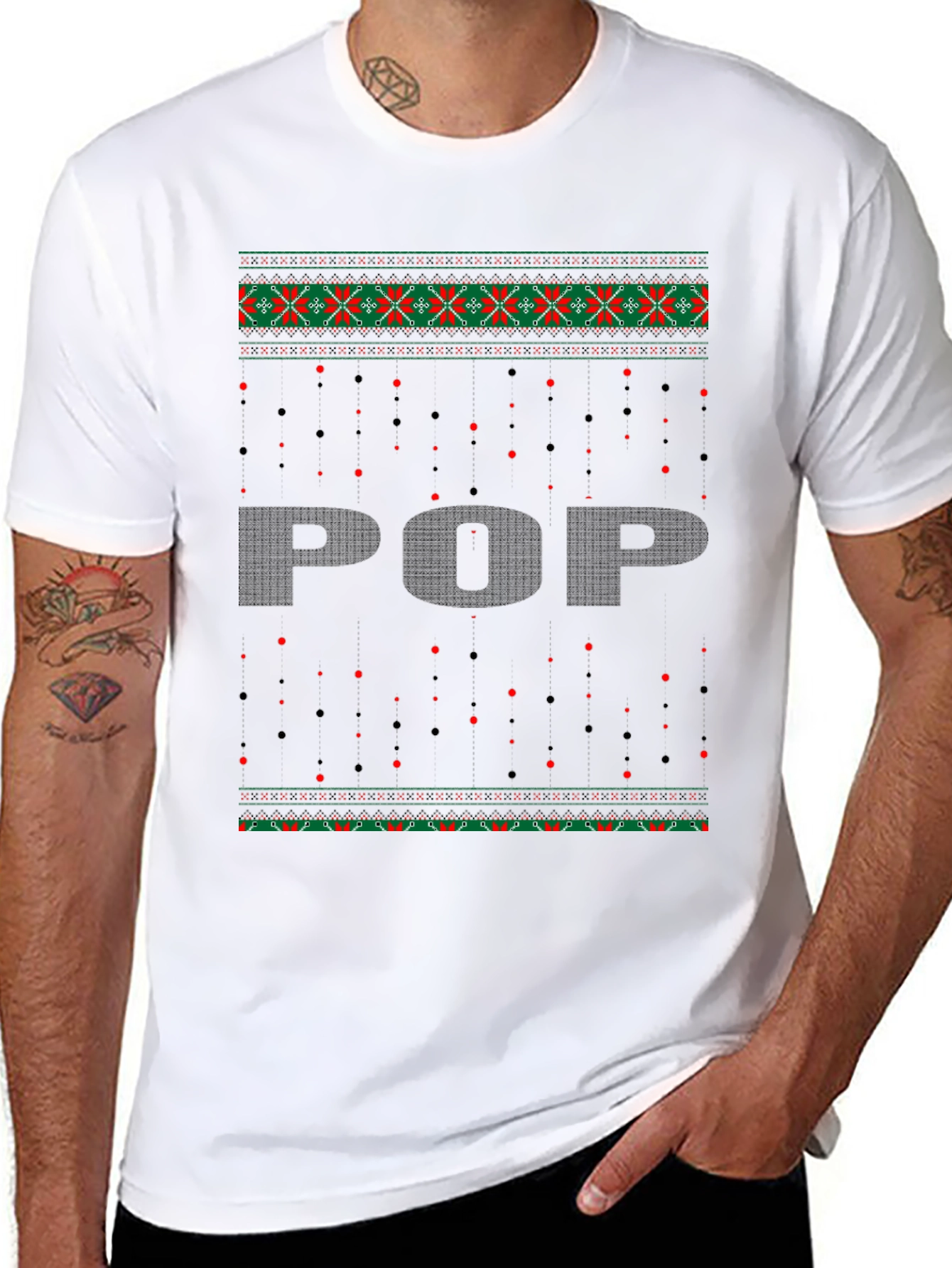 Ugly Christmas Sweater Style POP T-Shirt