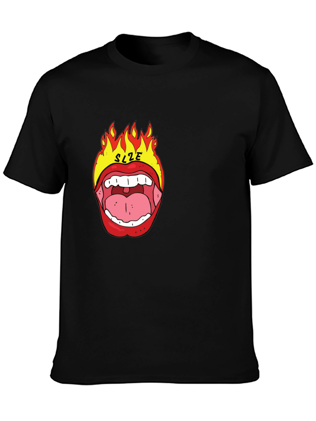 Fiery Mouth Graphic Tee - Bold Statement Shirt