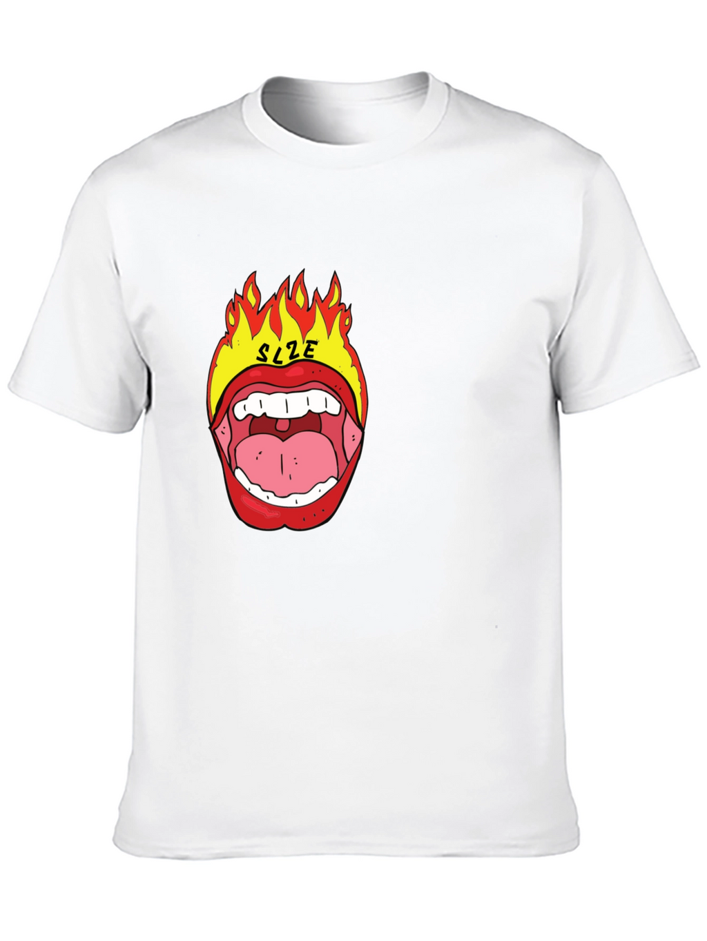 Fiery Mouth Graphic Tee - Bold Statement Shirt