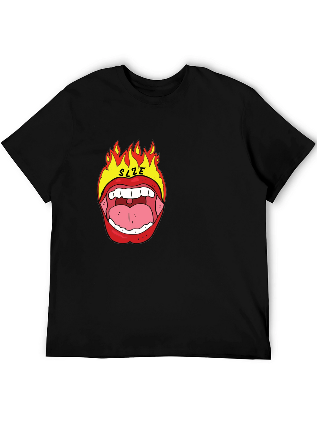 Fiery Mouth Graphic Tee - Bold Statement Shirt