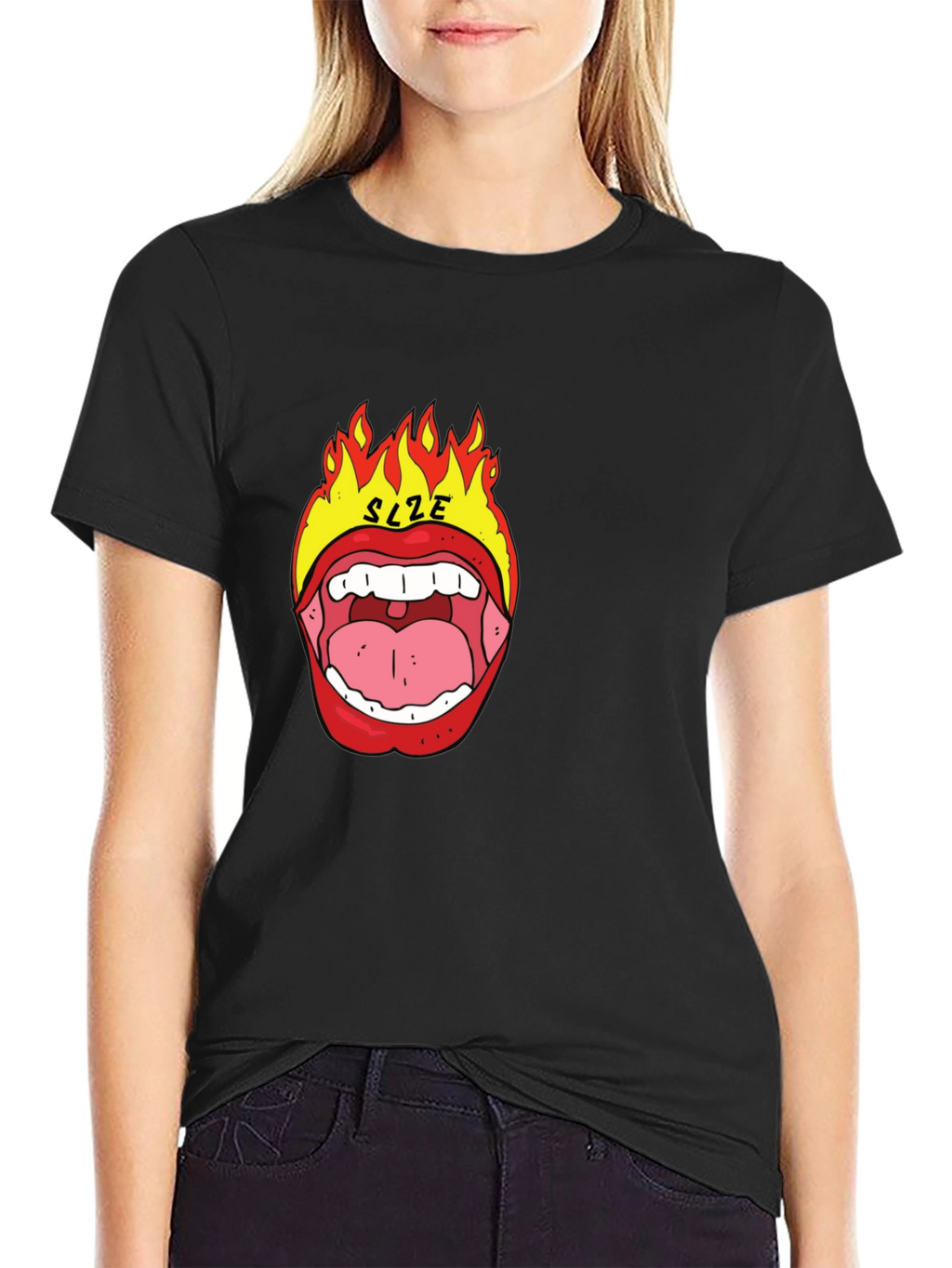 Fiery Mouth Graphic Tee - Bold Statement Shirt