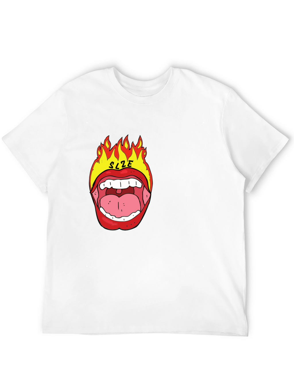 Fiery Mouth Graphic Tee - Bold Statement Shirt