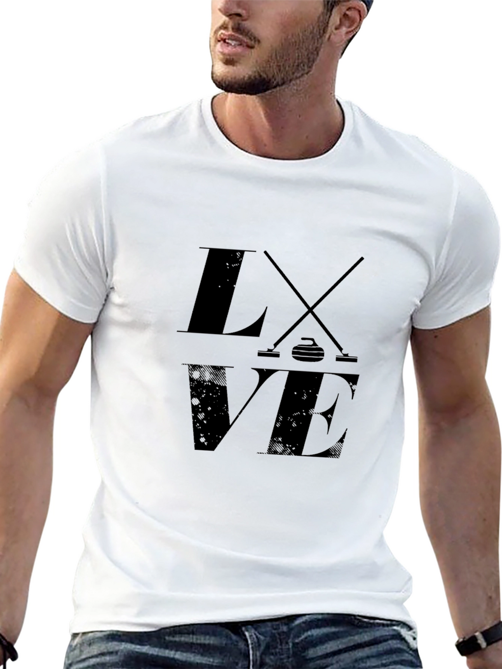Love Curling Black T-Shirt