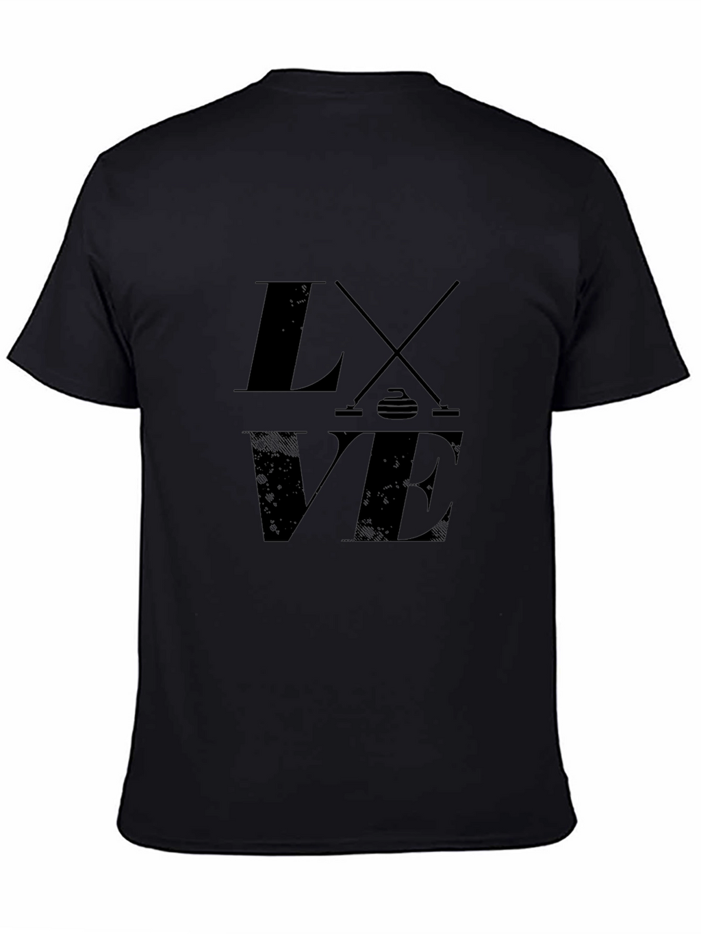 Love Curling Black T-Shirt