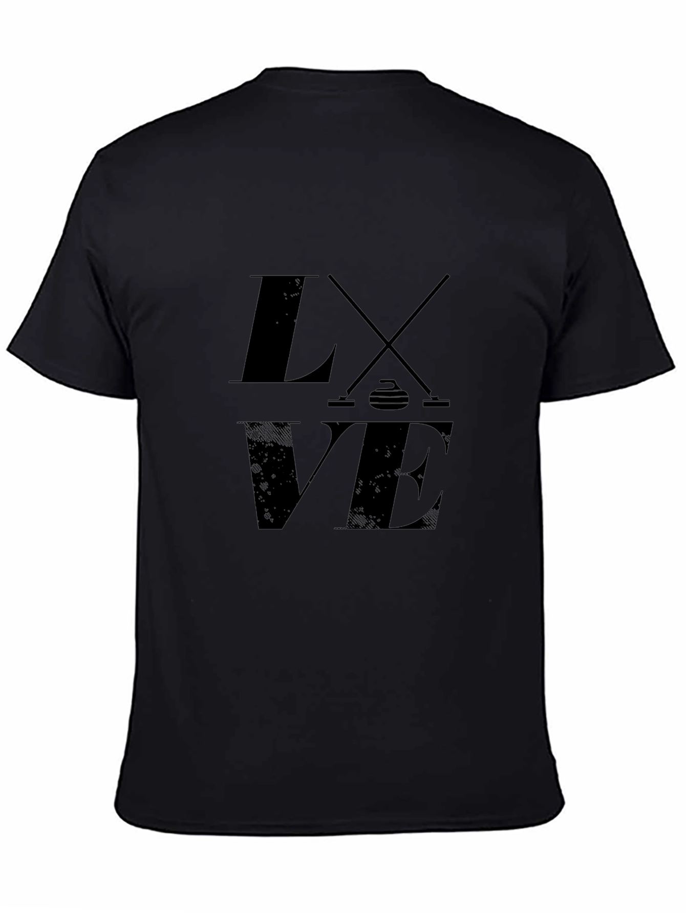 Love Curling Black T-Shirt