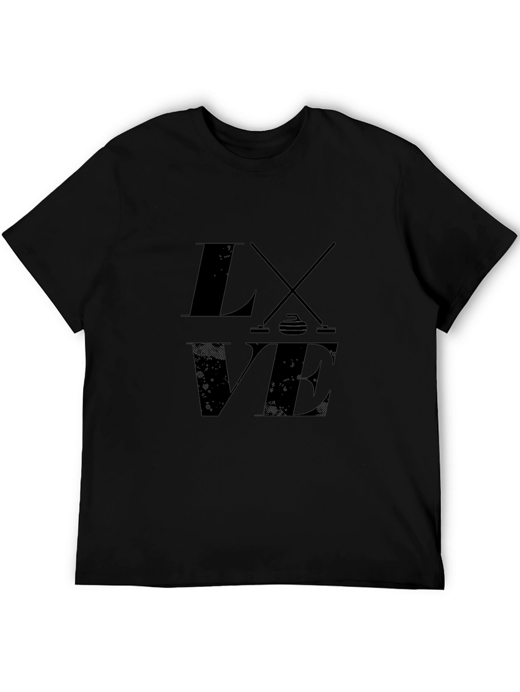 Love Curling Black T-Shirt