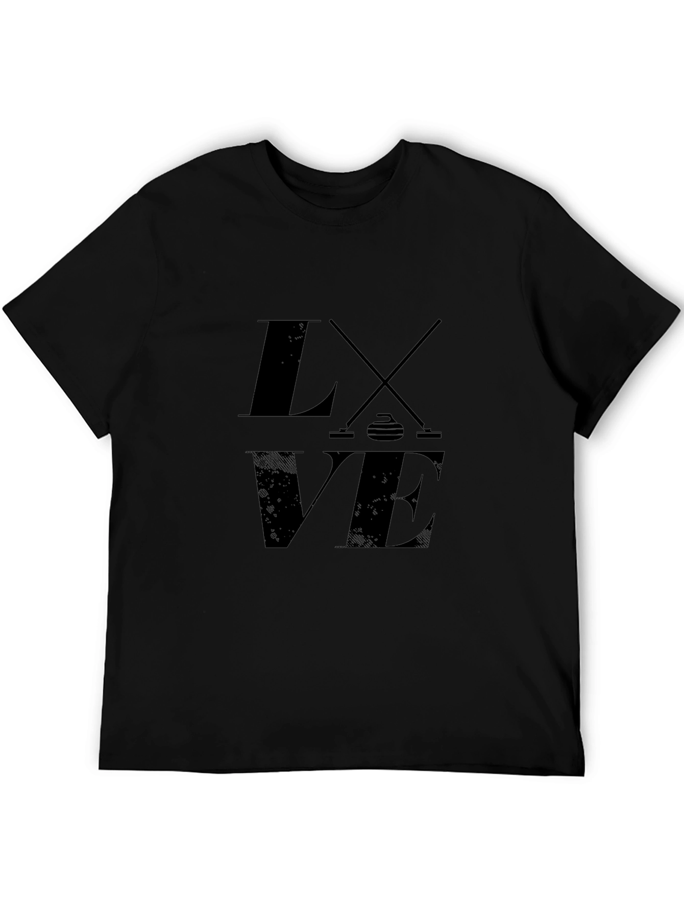Love Curling Black T-Shirt