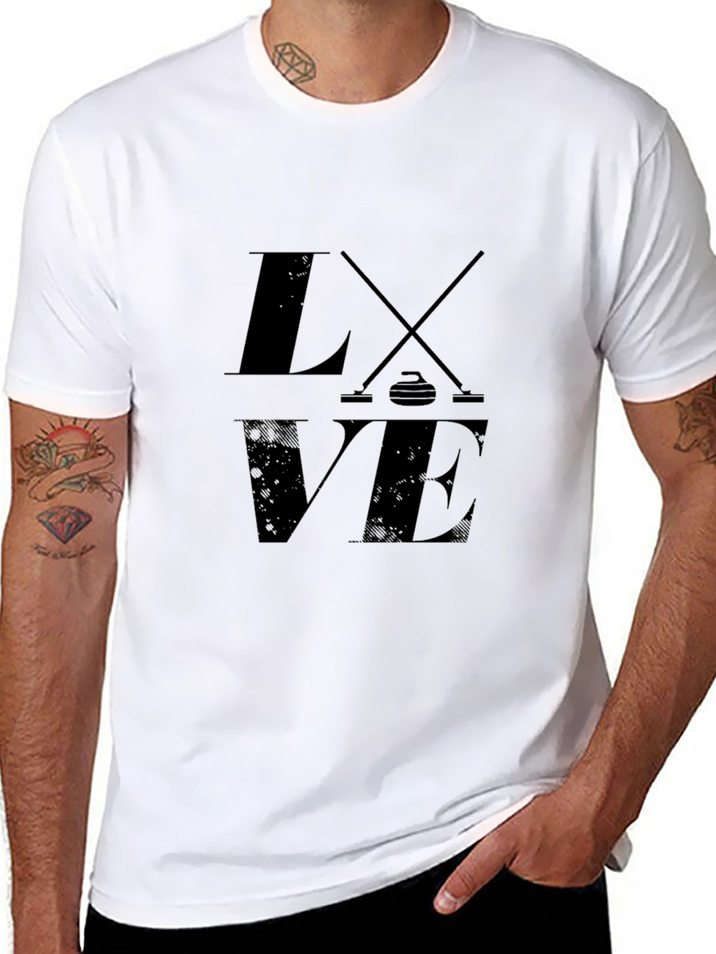 Love Curling Black T-Shirt