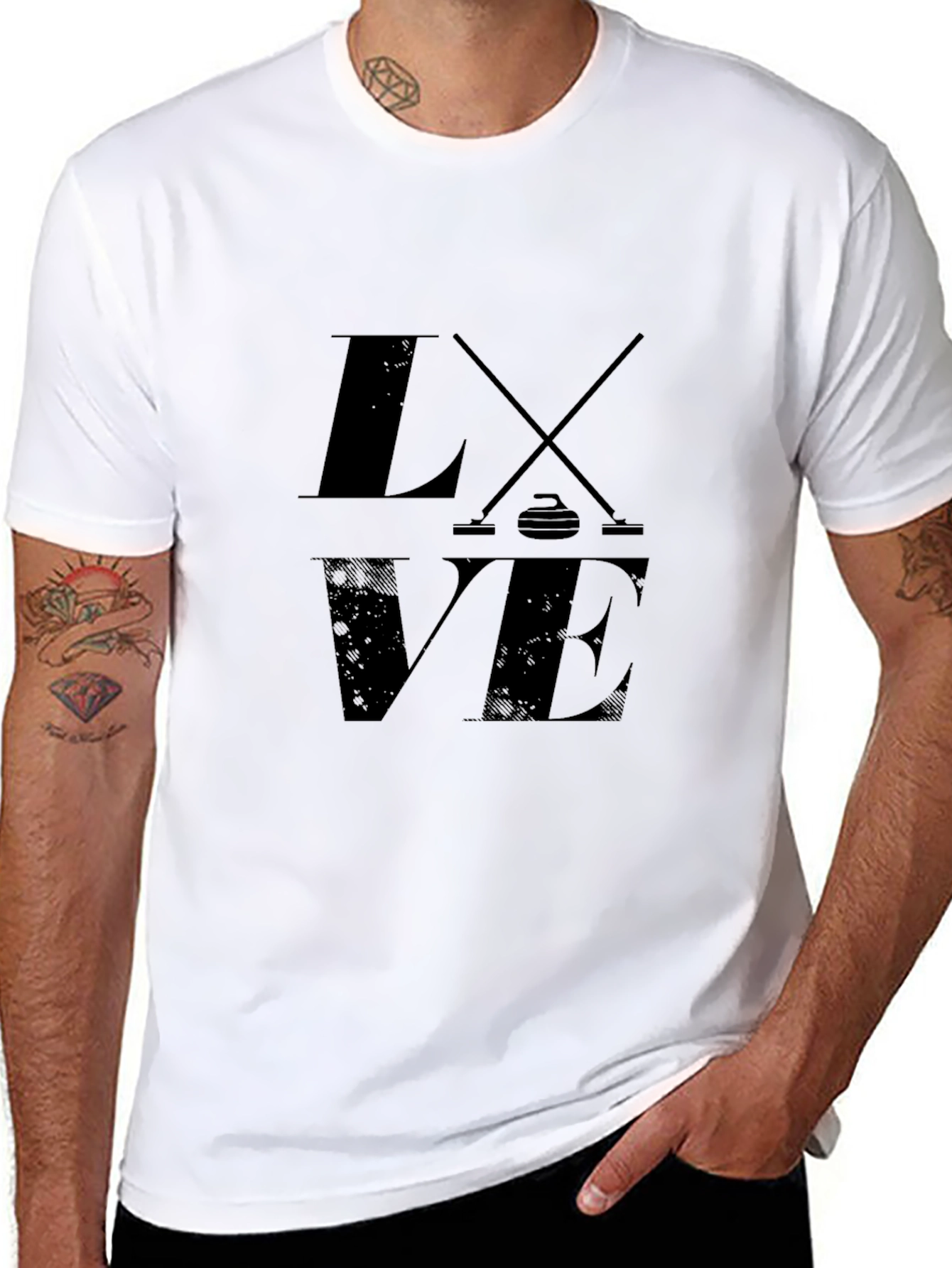 Love Curling Black T-Shirt