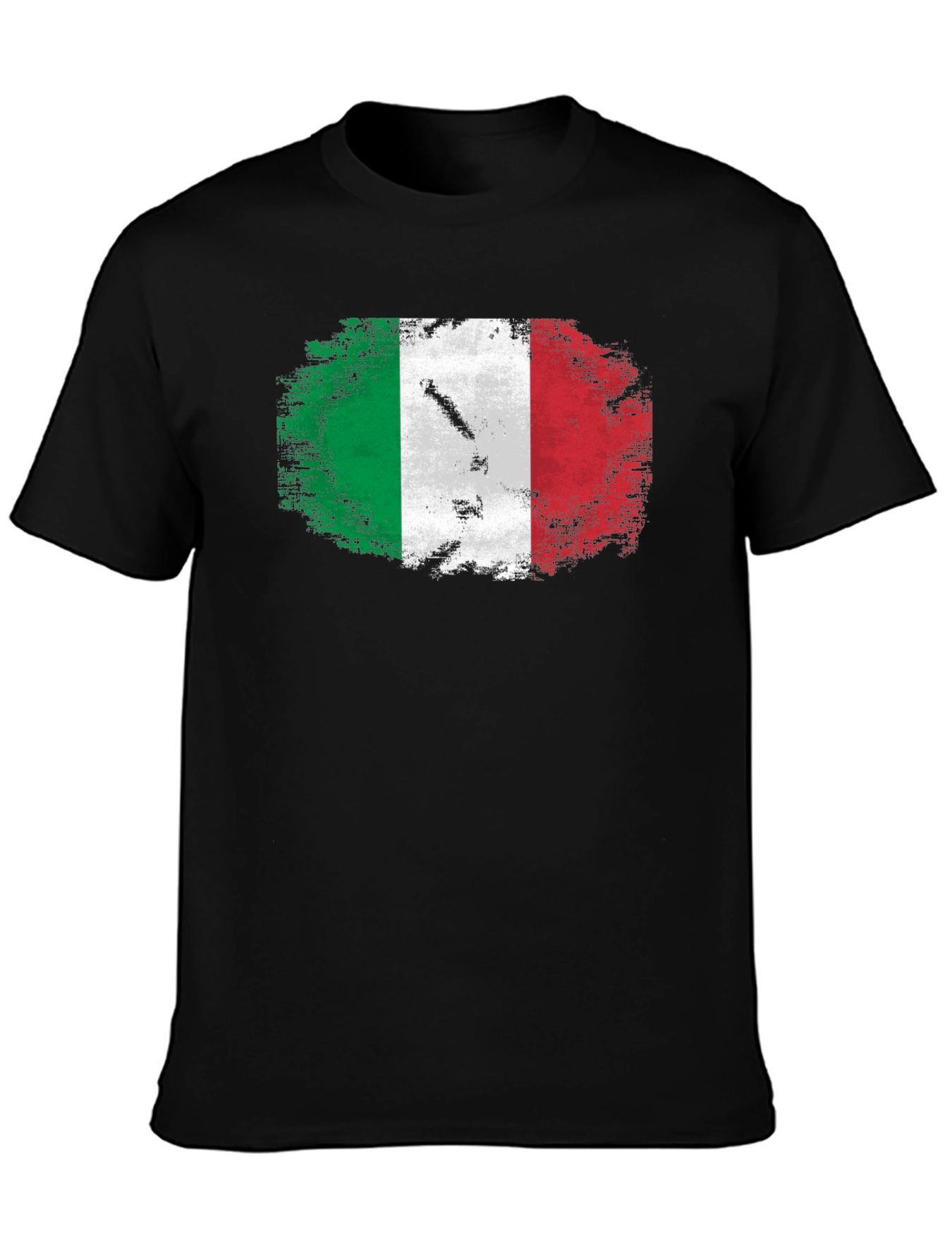Italian Flag Grunge Style Graphic T-Shirt