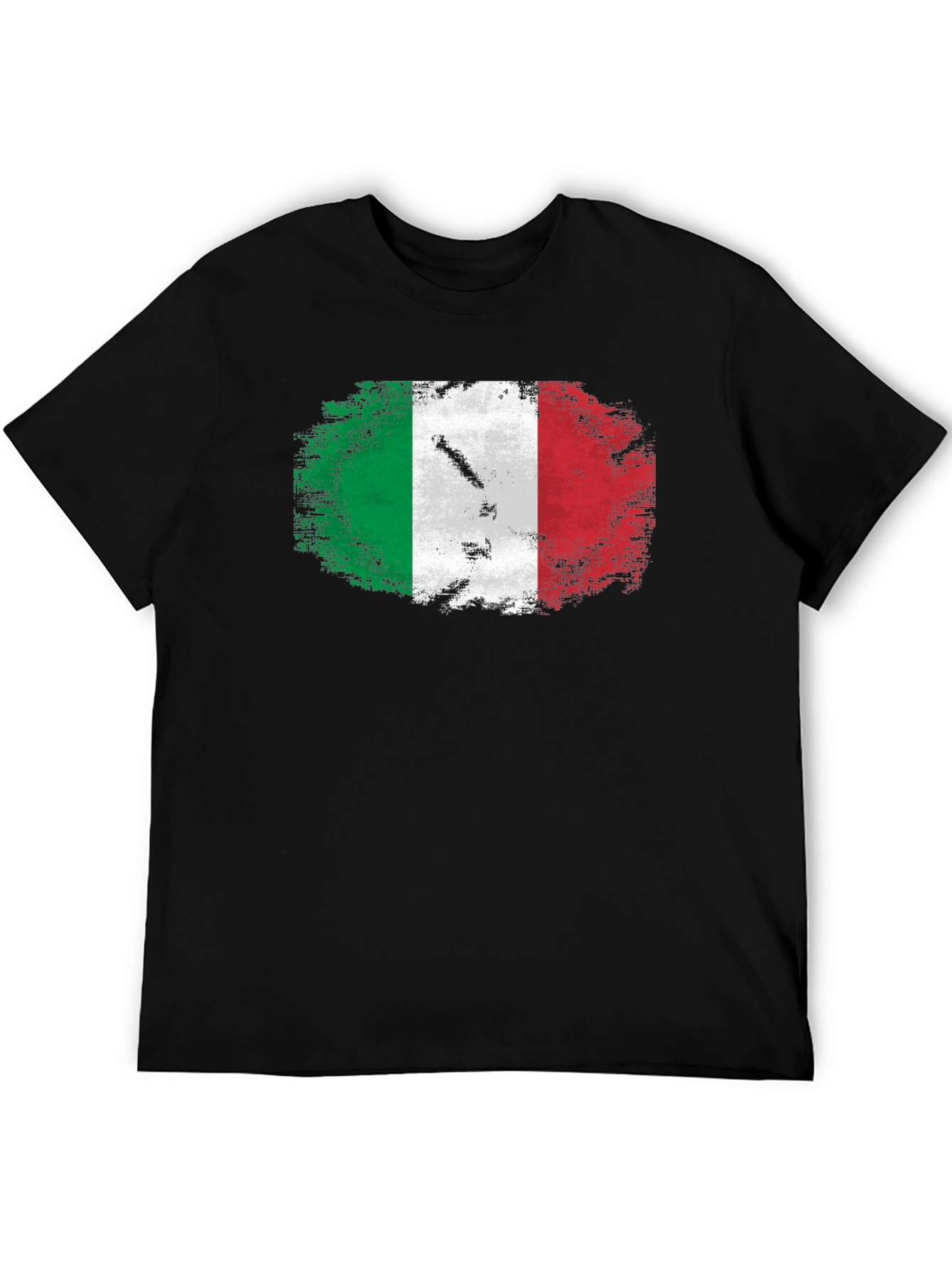 Italian Flag Grunge Style Graphic T-Shirt