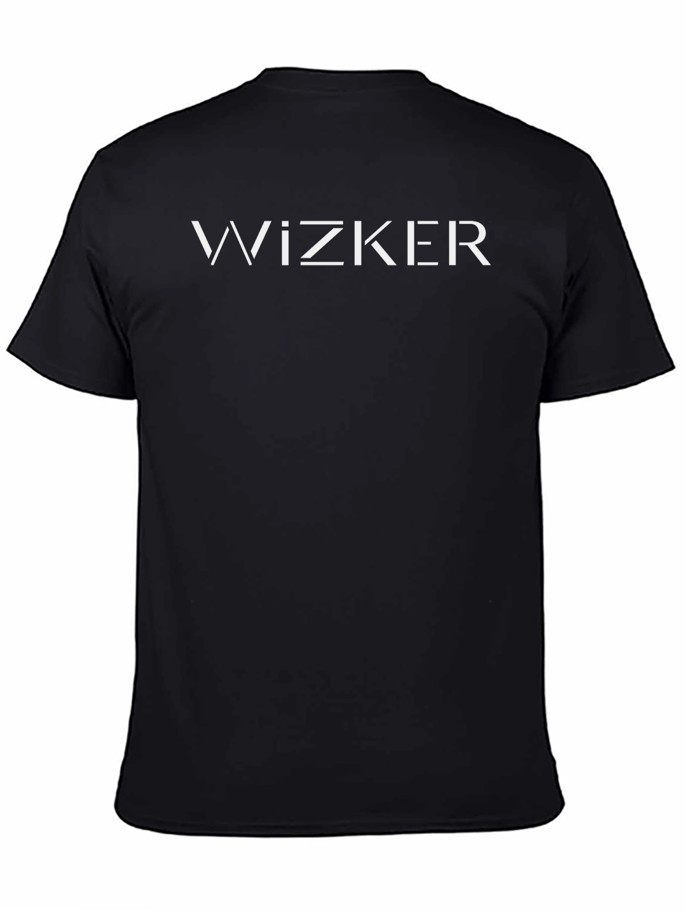 Wizker Black Crew Neck T-Shirt