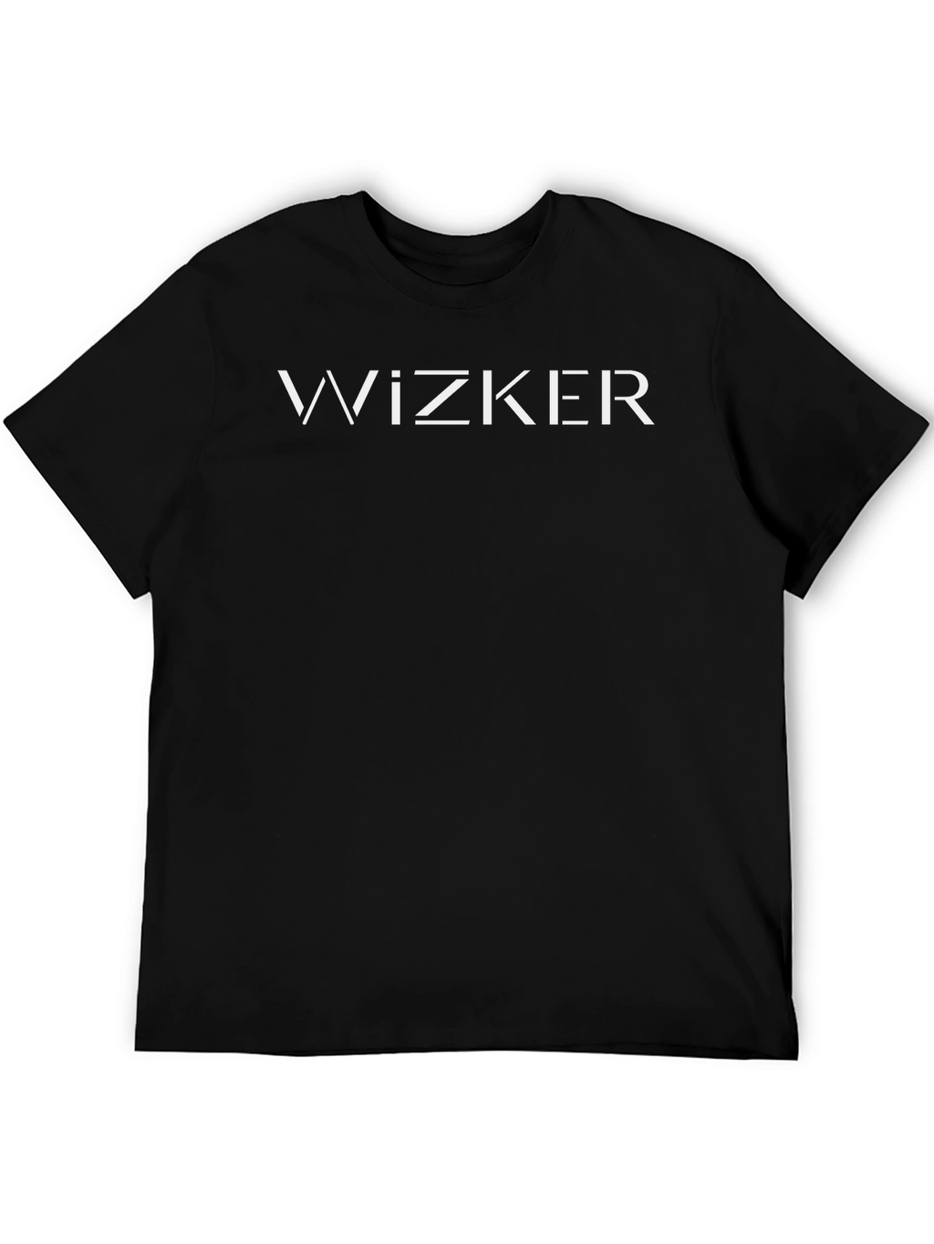 Wizker Black Crew Neck T-Shirt