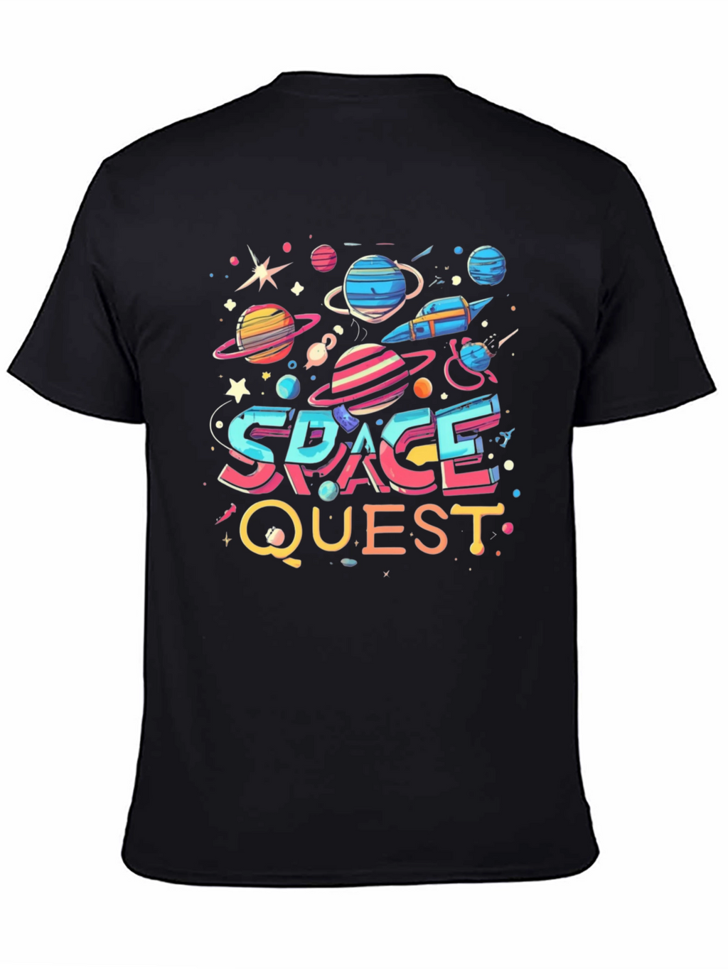 Space Quest Graphic T-Shirt - Bold Universe Design
