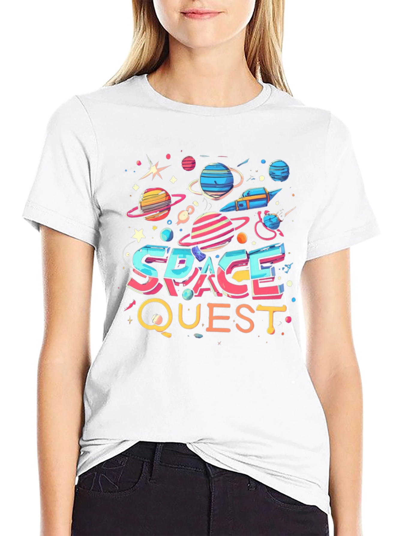 Space Quest Graphic T-Shirt - Bold Universe Design