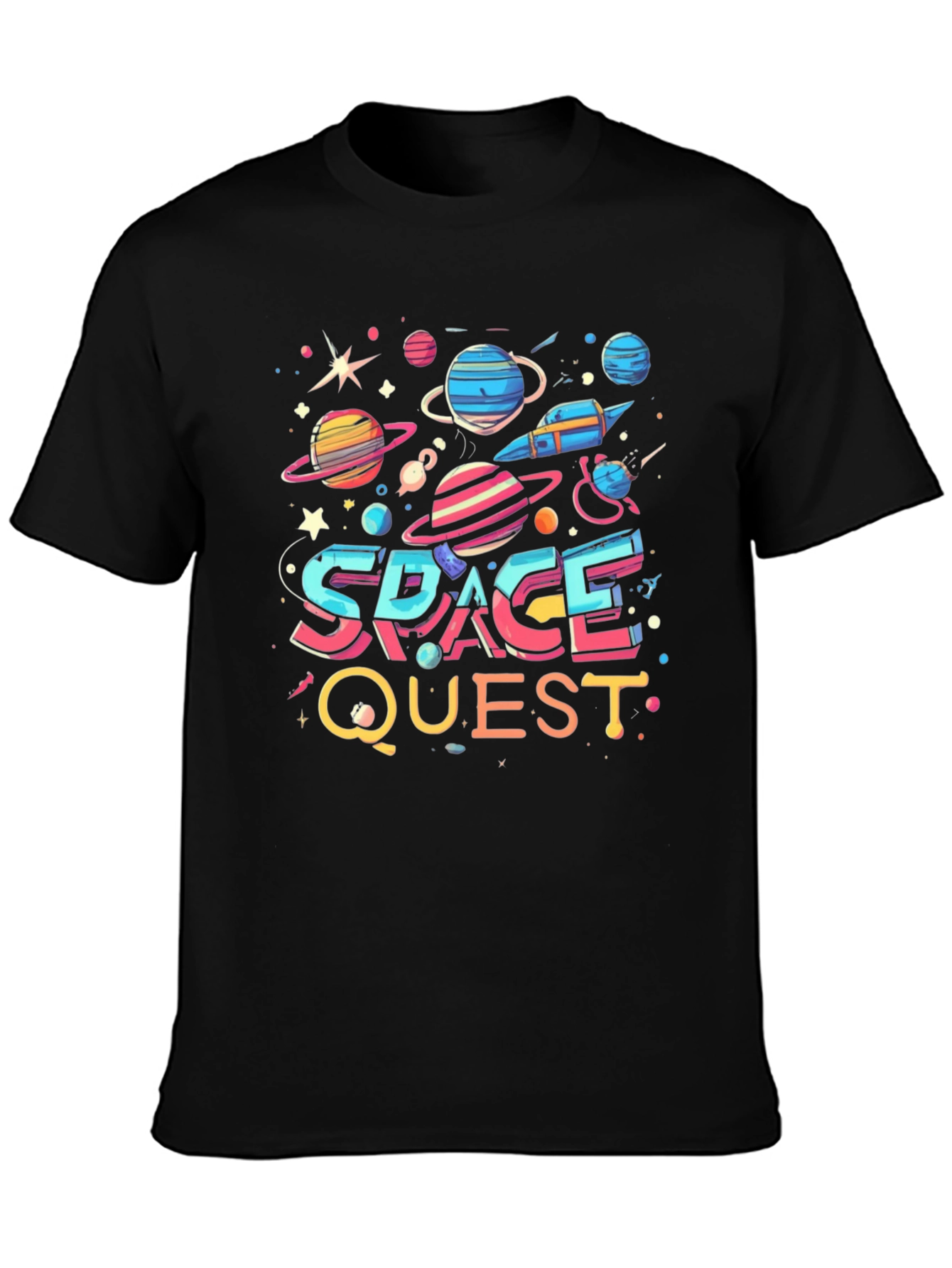 Space Quest Graphic T-Shirt - Bold Universe Design