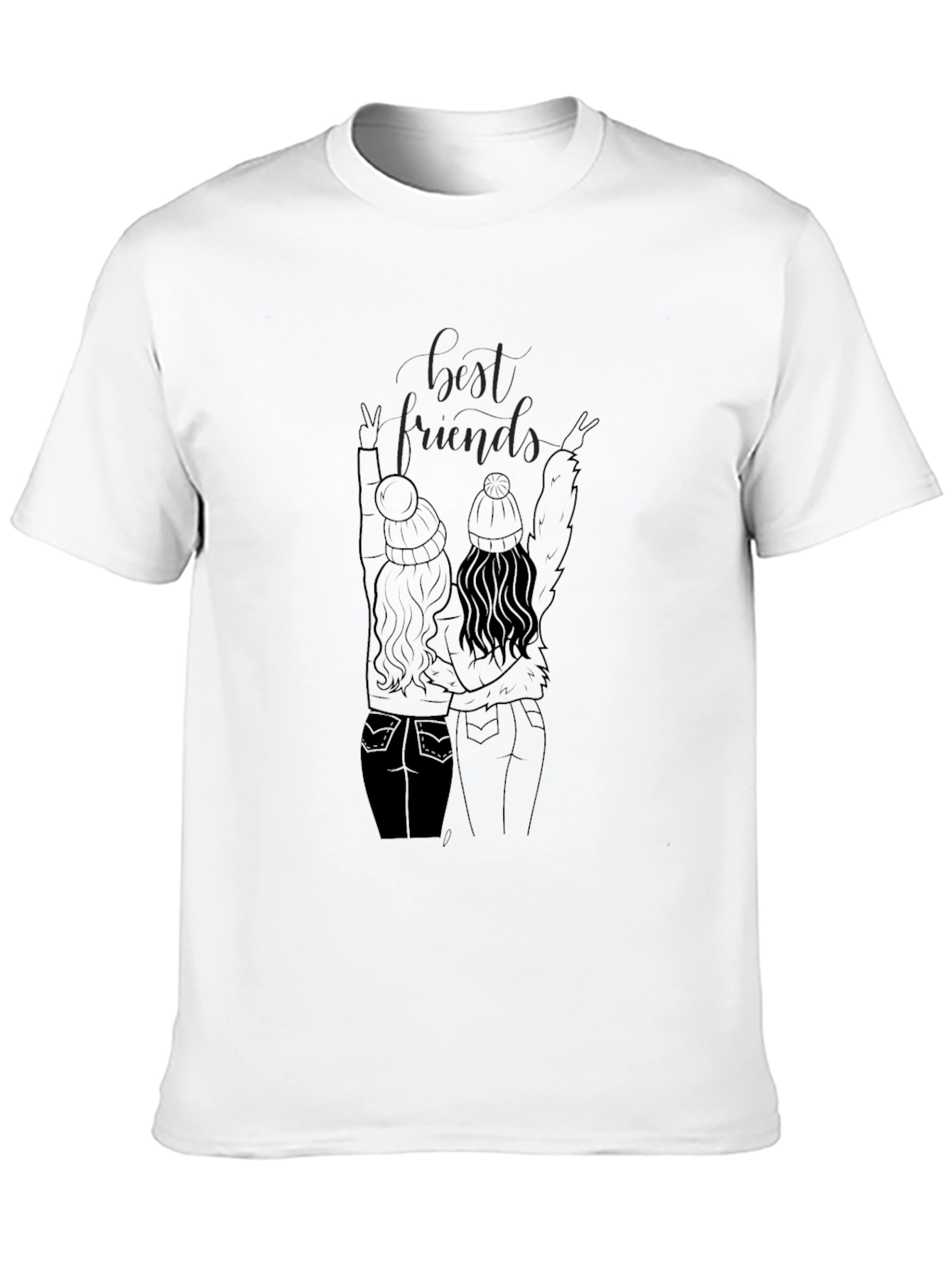 Best Friends Graphic Tee - Black T-Shirt