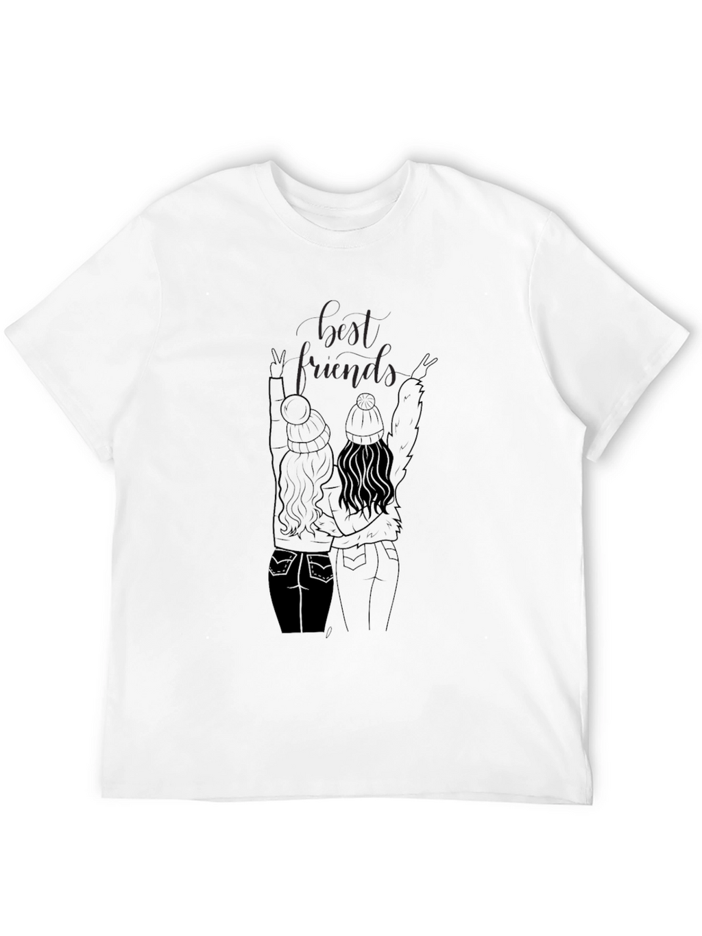 Best Friends Graphic Tee - Black T-Shirt