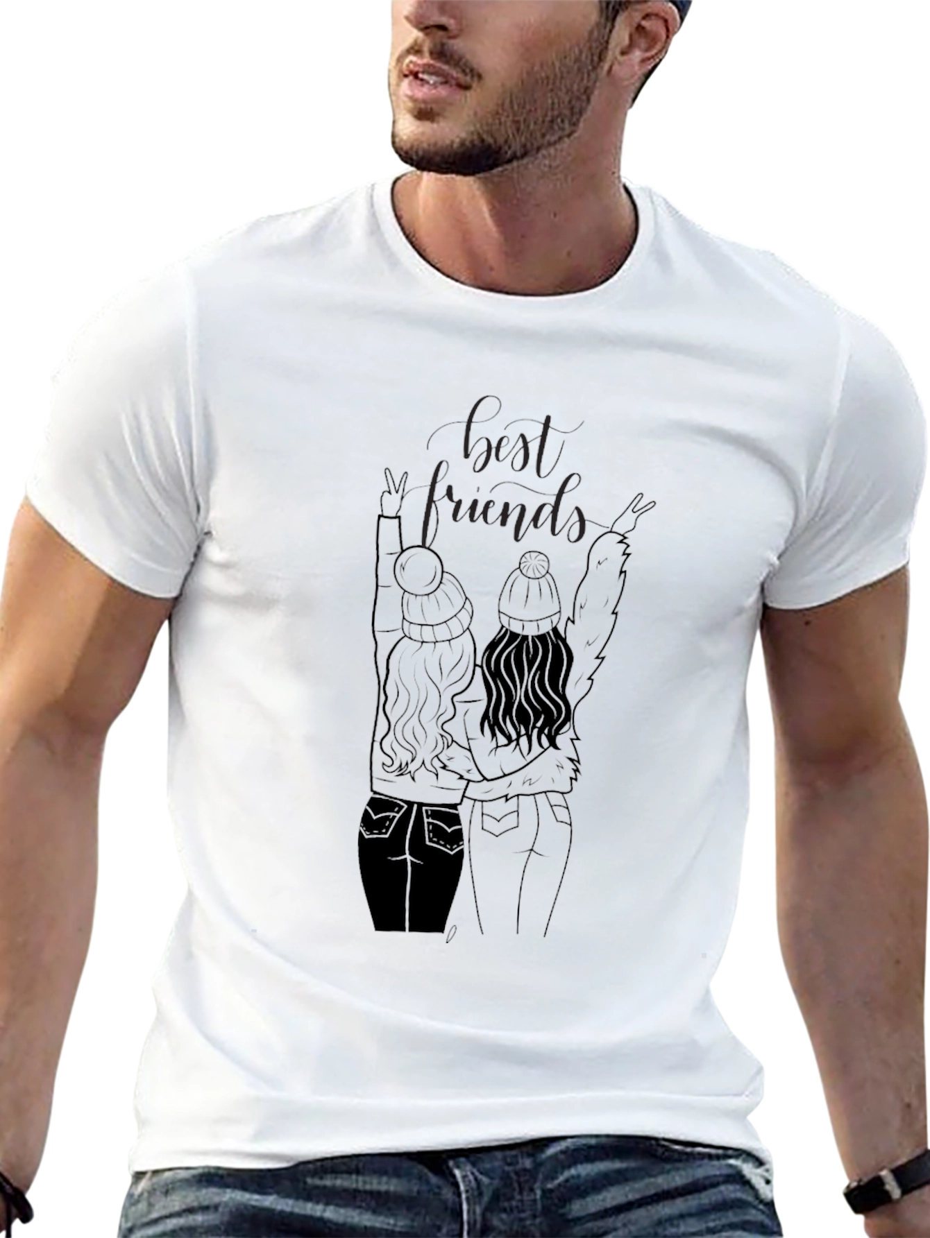 Best Friends Graphic Tee - Black T-Shirt