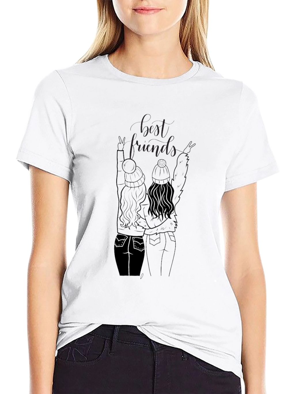 Best Friends Graphic Tee - Black T-Shirt