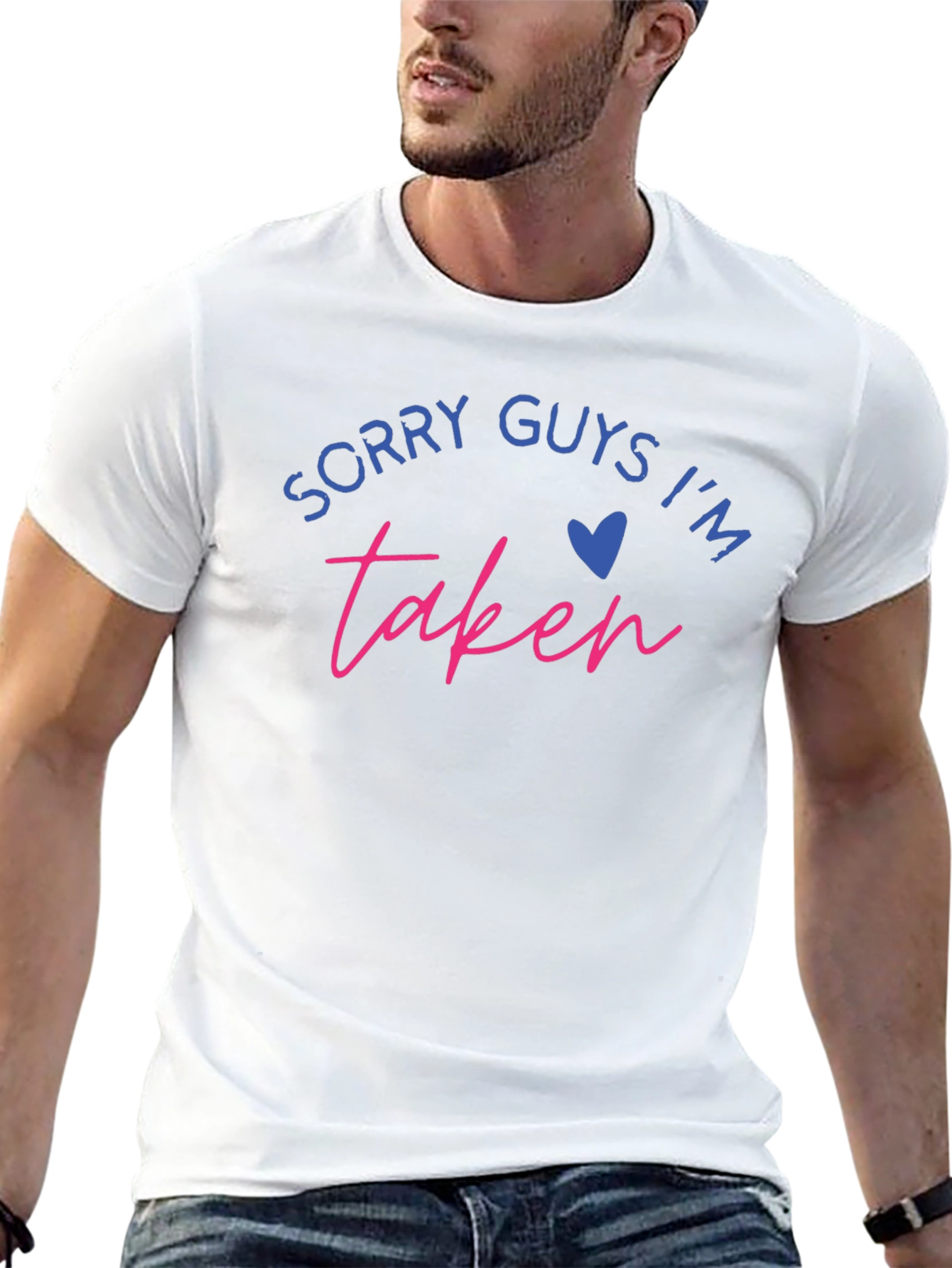 Sorry Guys Im Taken Graphic Tee - Mens Black T-Shirt