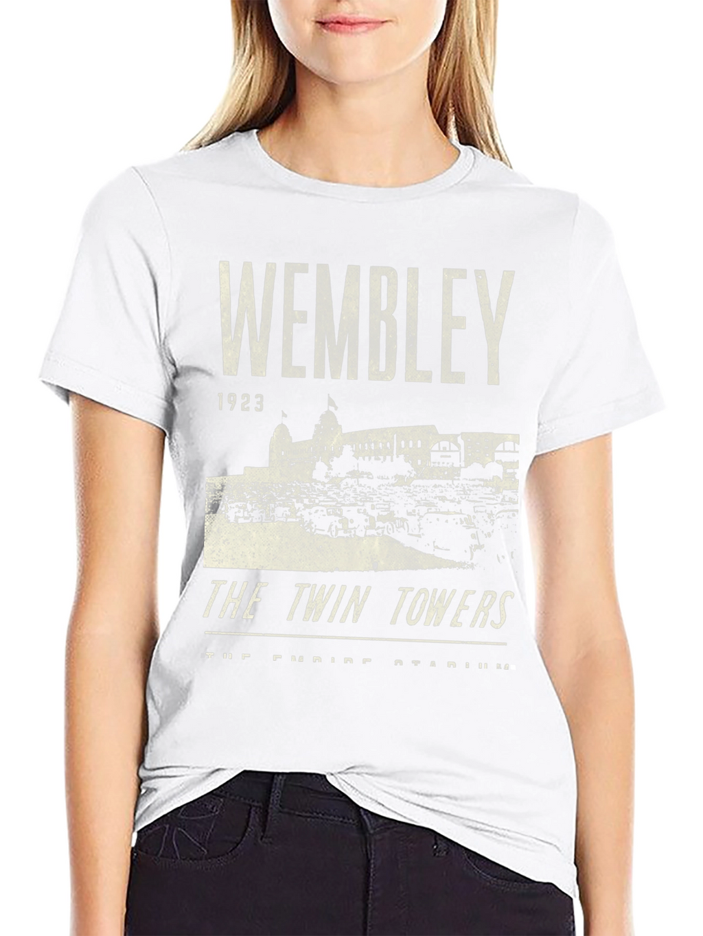 Wembley 1923 Twin Towers Black Graphic T-Shirt