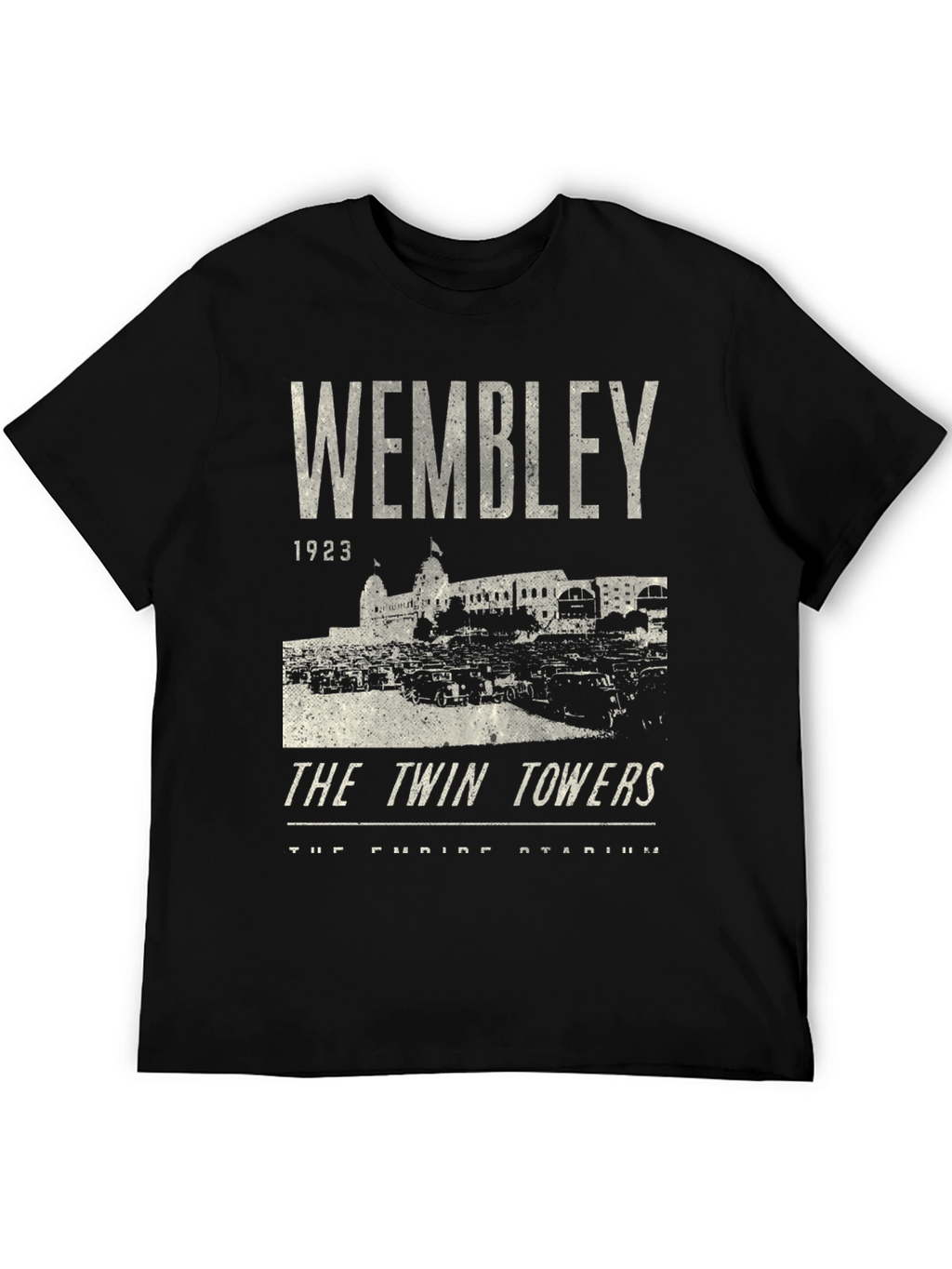 Wembley 1923 Twin Towers Black Graphic T-Shirt